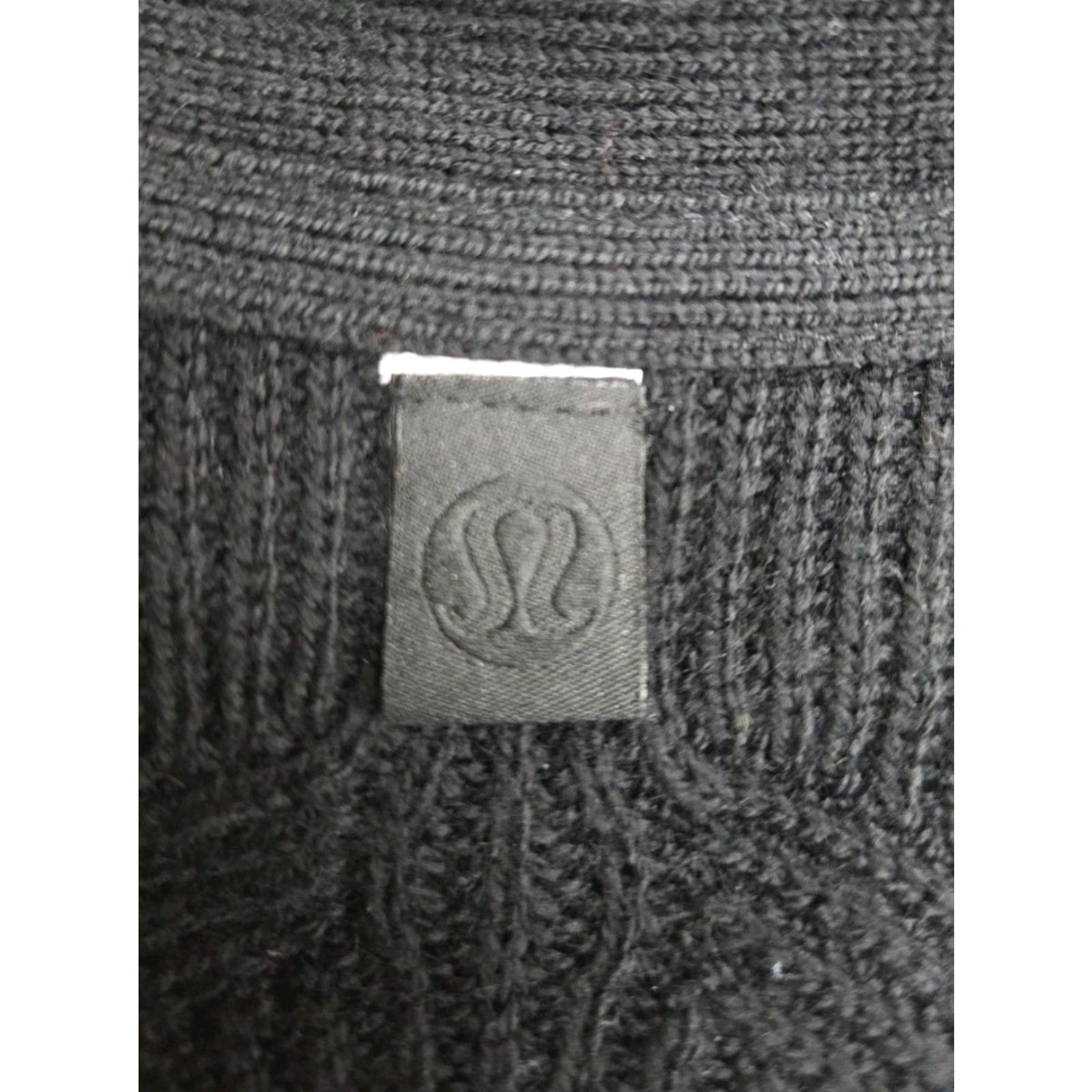 Lululemon Lululemon Merino Wool-Blend Rib Long Wrap Sweater 4 BLACK Open Ribbed Small Shirt Womens Size S / US 4 / IT 40 - 5 Thumbnail