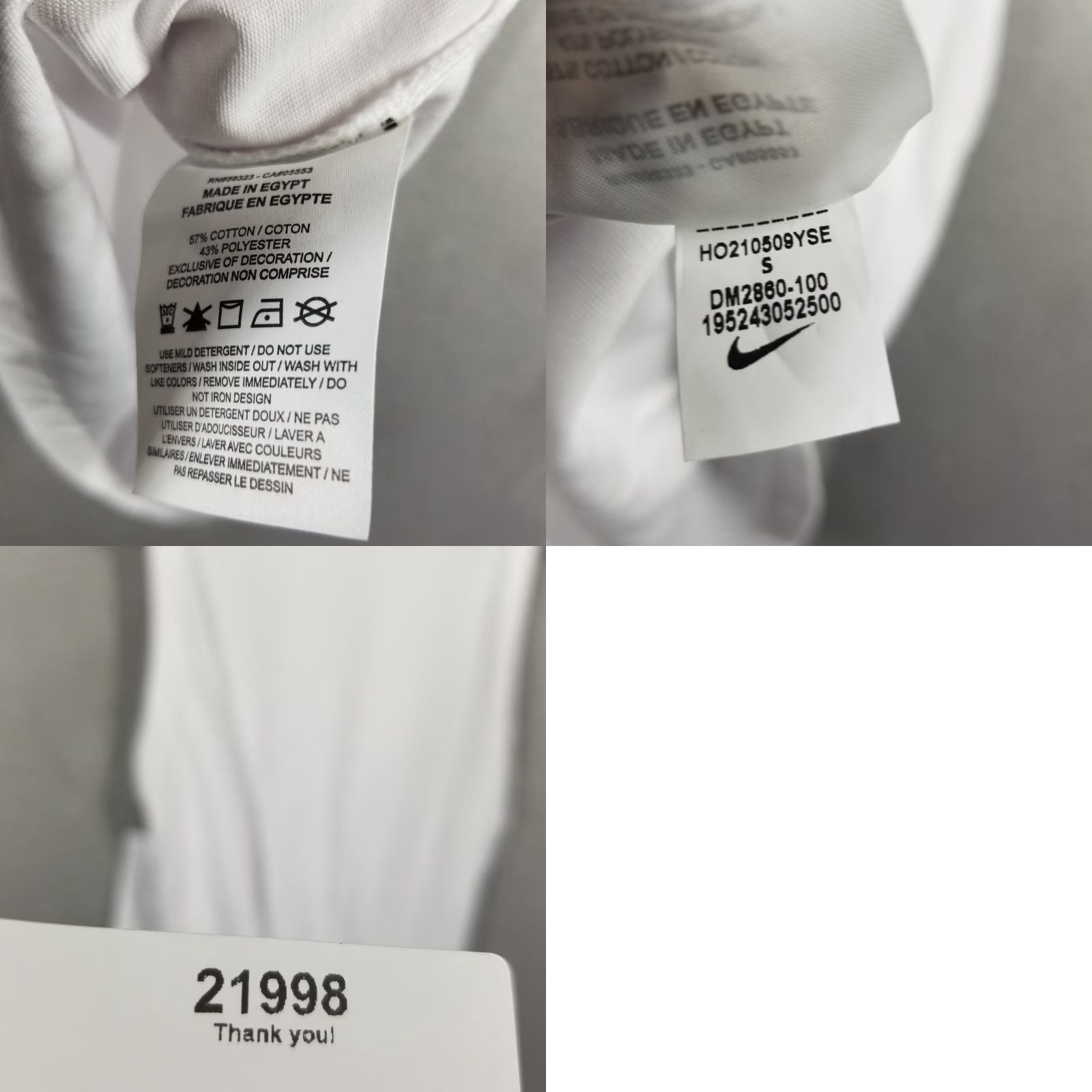 Nike Nike Dri-FIT Women’s S Tank Top Activewear Leopard Logo Short Sleeve White Size S Size S / US 4 / IT 40 - 8 Thumbnail