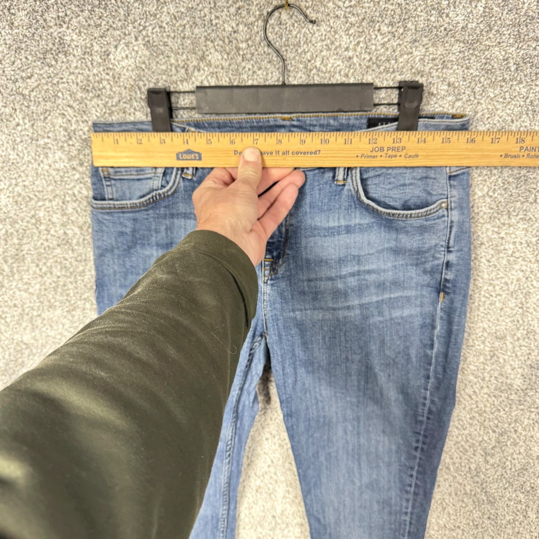 Allsaints AllSaints Mast Jeans Mens 32x28.5 Blue Skinny Low Rise Stretch Denim Casual Size US 32 / EU 48 - 2 Thumbnail