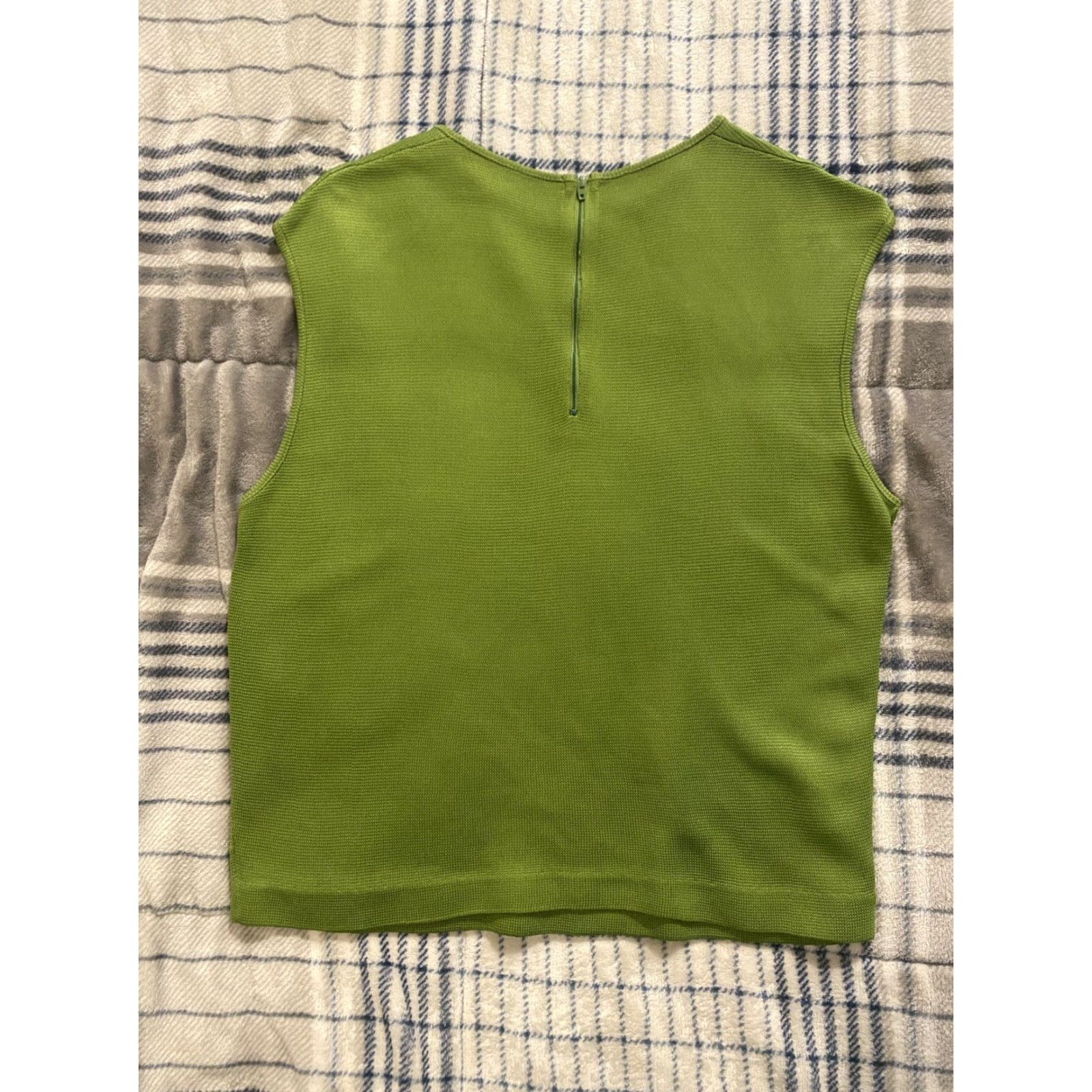 Vintage VINTAGE Miss Pernilla 3 Piece Outfit Skirt Shirt Cardigan Womens Size Medium Green 60s 1960s Polyester Art Deco M/L Size M / US 6-8 / IT 42-44 - 6 Thumbnail