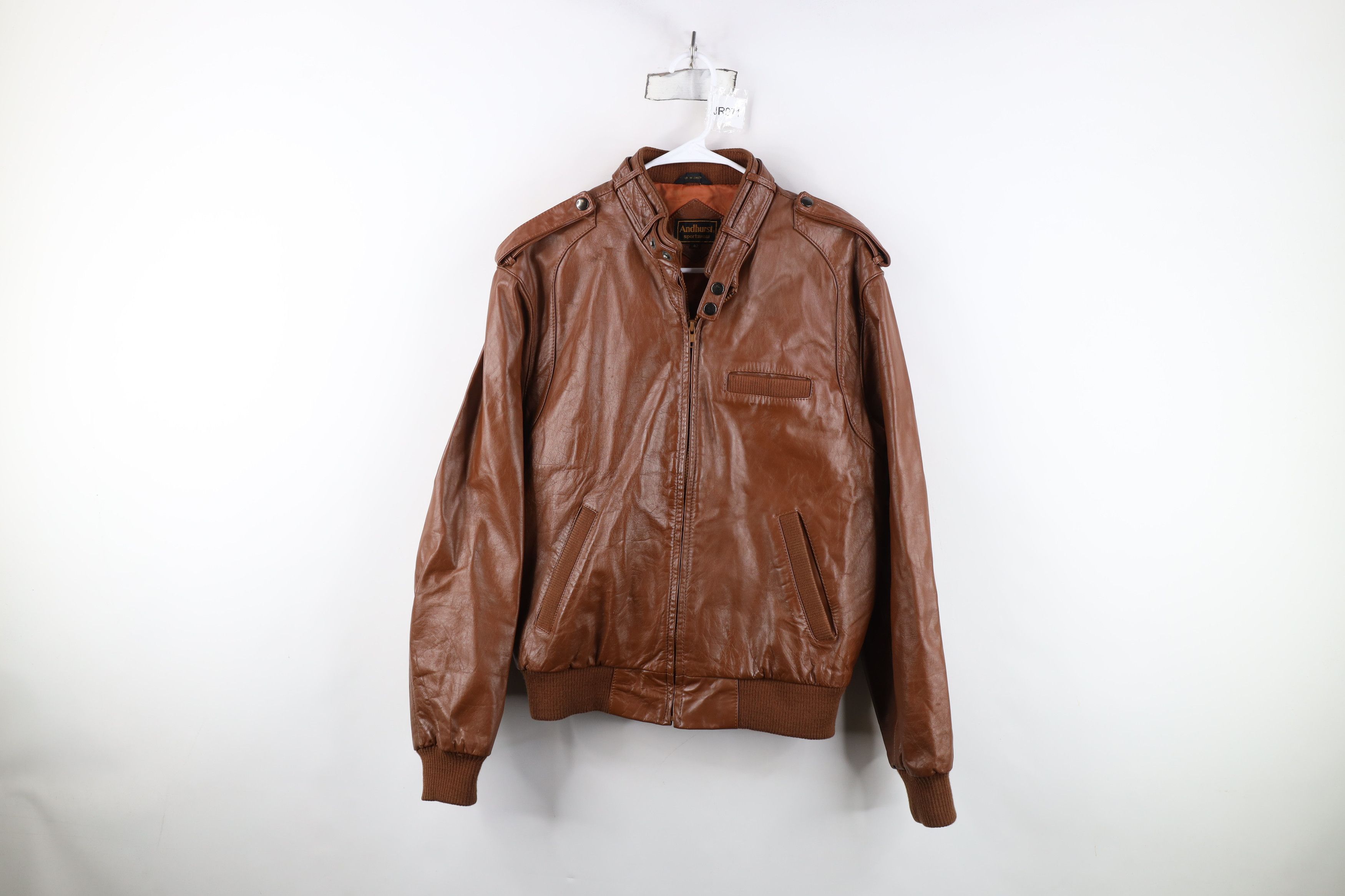 Vintage Vintage 70s 80s Streetwear Leather Cafe Racer Bomber Jacket Size US XXL / EU 58 / 5 - 1 Thumbnail