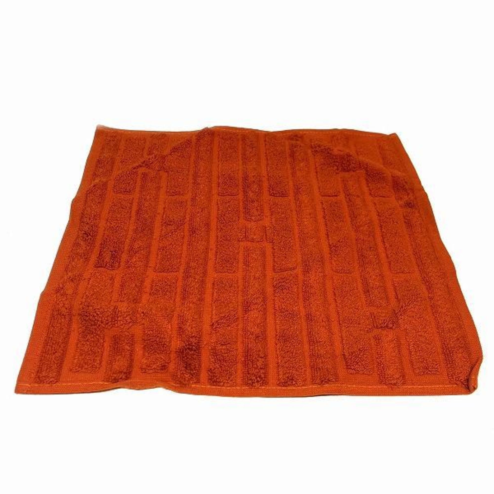 image of Hermes Carre Towel Stairs Orange Accessory Hand Men Women