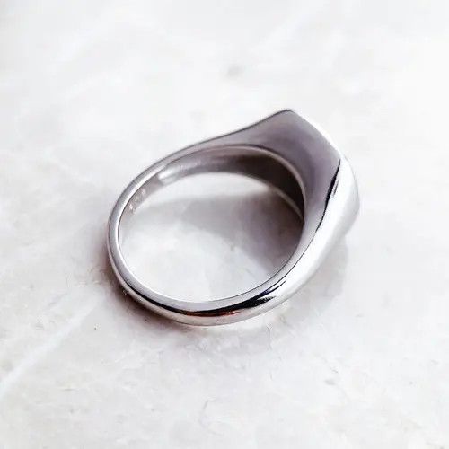 Jewelry SIZE 8 Sterling Silver Signet Ring Vintage Star Fine Size ONE SIZE - 3 Thumbnail