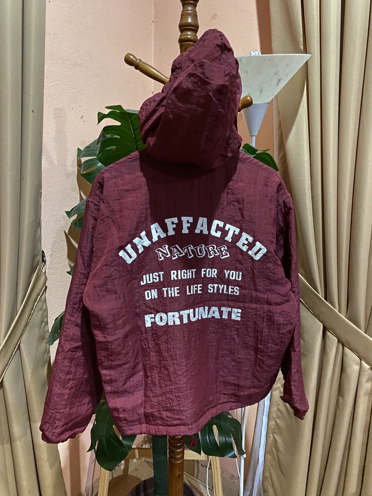 Vintage Vintage Sunford Maroon Windbreaker Hoodie Jacket Typography Size US M / EU 48-50 / 2 - 10 Thumbnail