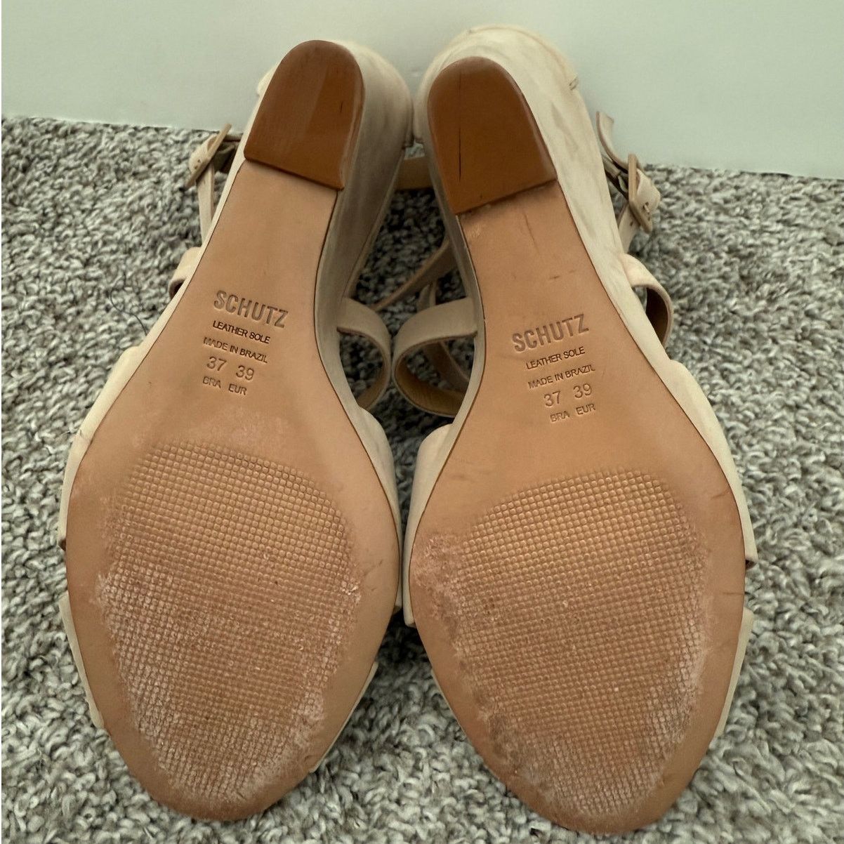 SCHUTZ Schutz Wedge Strappy Sandals Beige Nubuck Size 8 Size US 8 / IT 38 - 14 Thumbnail