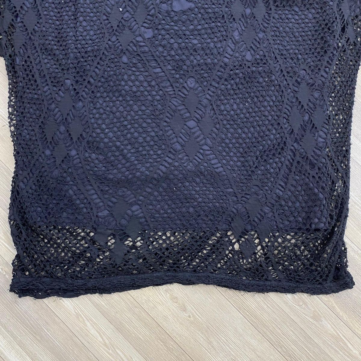 Y's Vintage Y’s Yohji Yamamoto Japan Knit Mesh Overlay T-Shirt Size US M / EU 48-50 / 2 - 14 Thumbnail