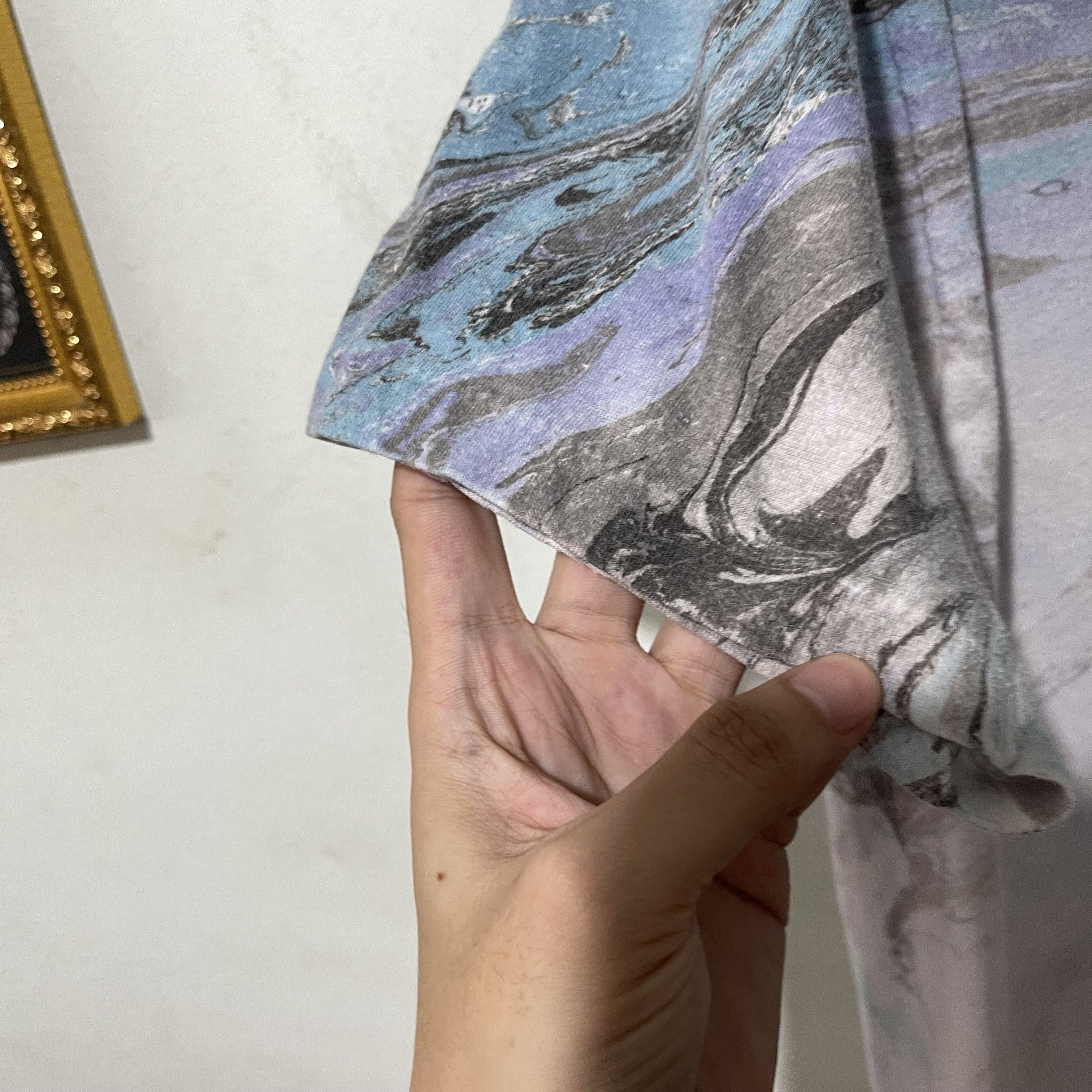 Vintage Vintage 80s Marbled Shirt Size US M / EU 48-50 / 2 - 6 Thumbnail