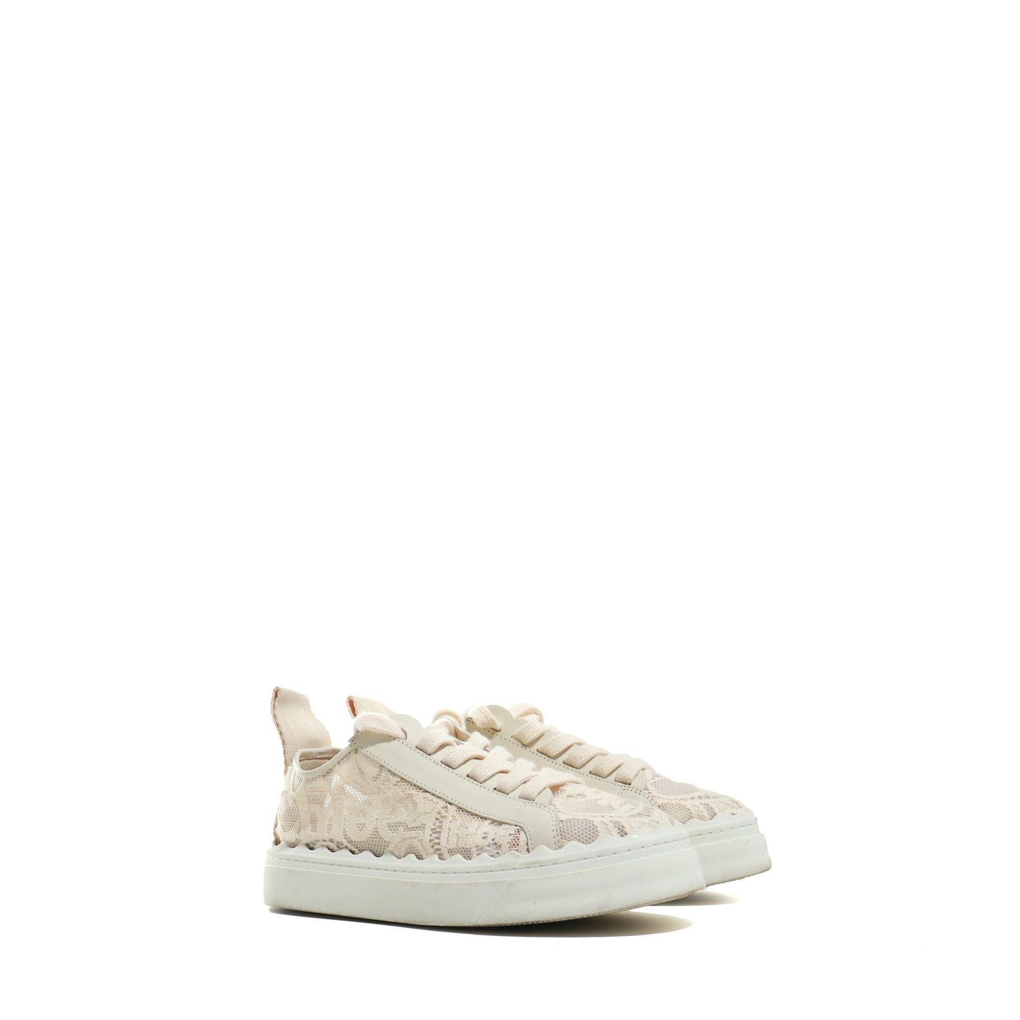 image of Chloe Chloé - Laurent Sneakers In Beige Canvas (T35), Women's (Size 4)