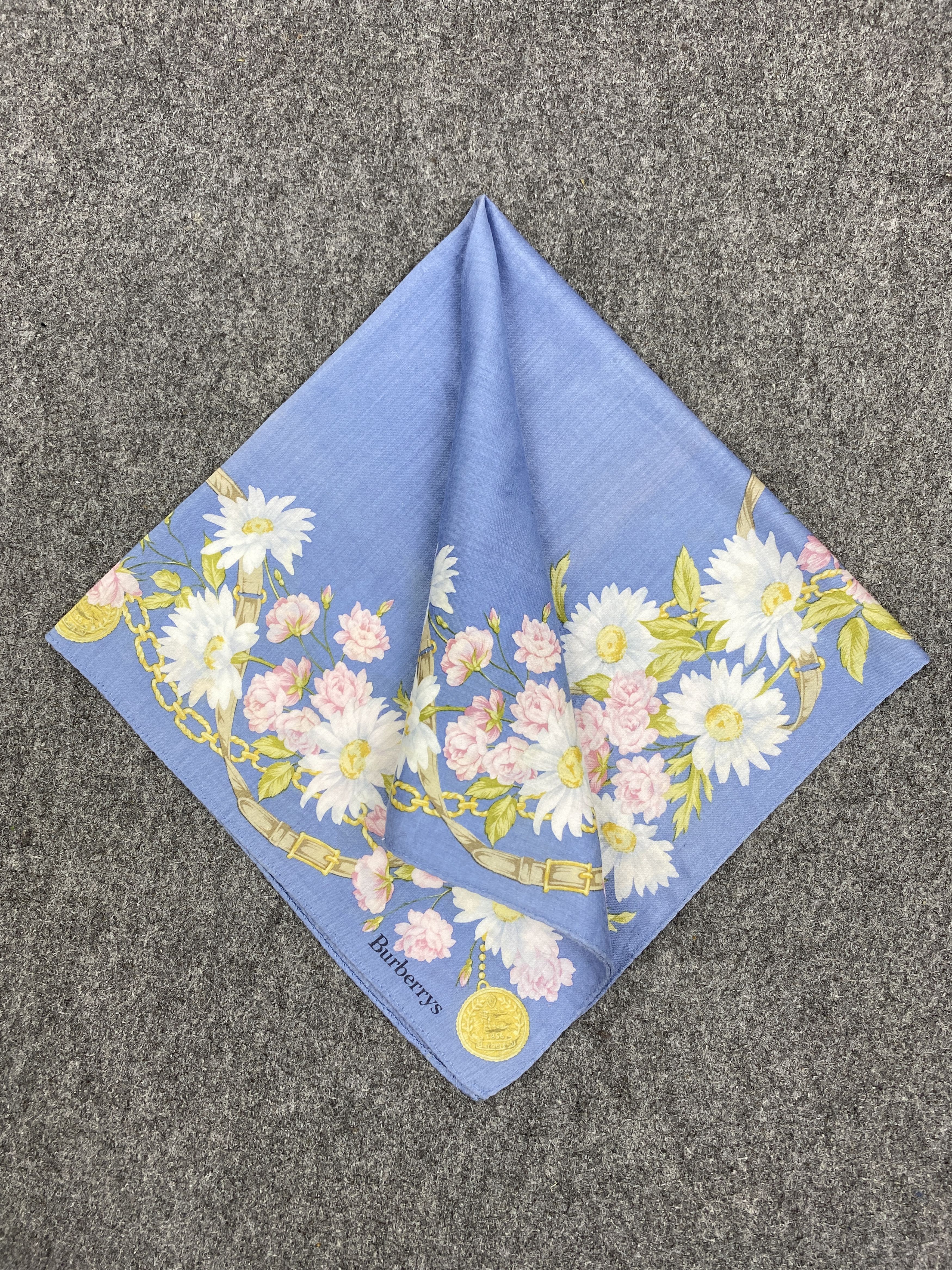 Burberry Burberry Floral Handkerchief / Bandana / Neckerchief HKC0456 Size ONE SIZE - 5 Thumbnail