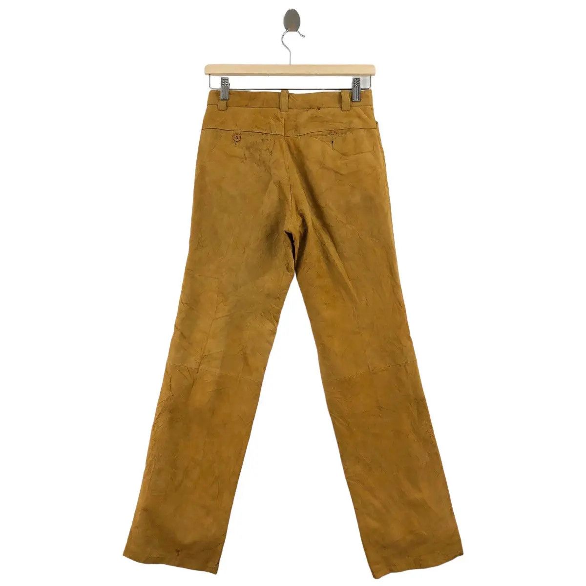 Katharine Hamnett London Vtg KATHARINE HAMNETT LONDON Goat Skin Leather Pant 1999 Size 28" / US 6 / IT 42 - 2 Thumbnail