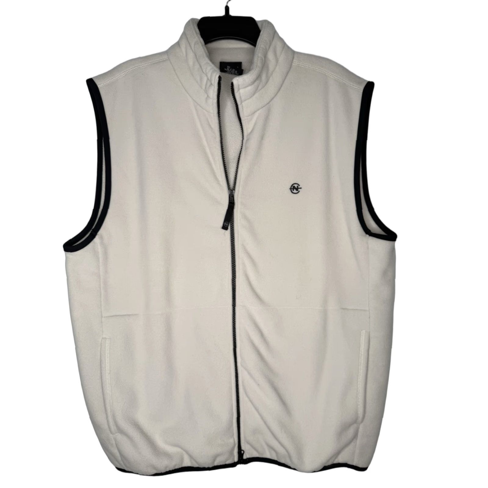 Nautica VINTAGE Nautica Vest Mens XL Windbreaker 90s USA Outdoor Ivory Full Zip Embroidered Logo Nautex Performance Street Wear Size US XL / EU 56 / 4 - 1 Thumbnail