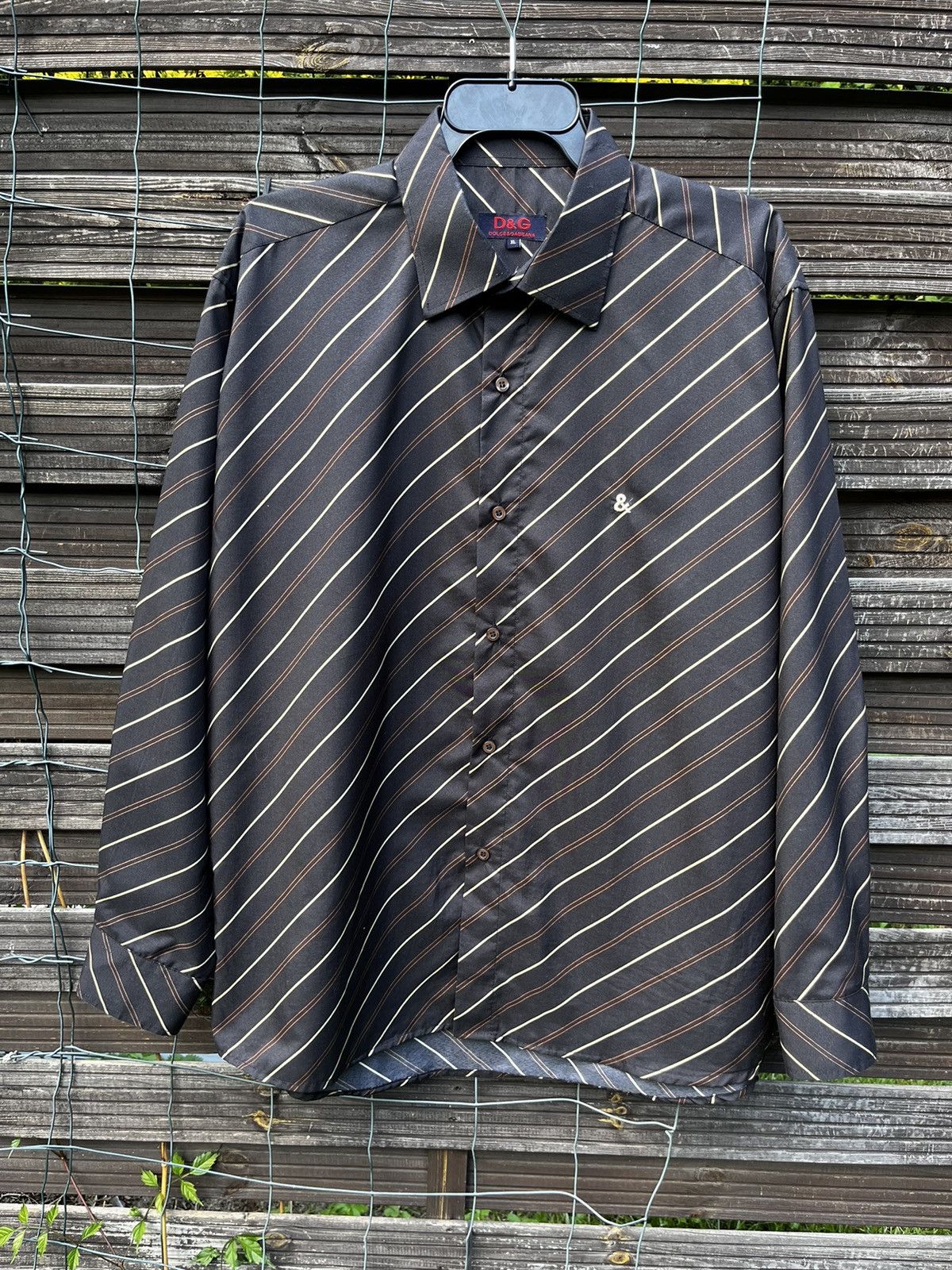 Dolce & Gabbana × Vintage 🔥 DOLCE GABBANA LONG SLEEVE BUTTON UP LUXURY Y2K SHIRT LOGO Size US XL / EU 56 / 4 - 1 Thumbnail