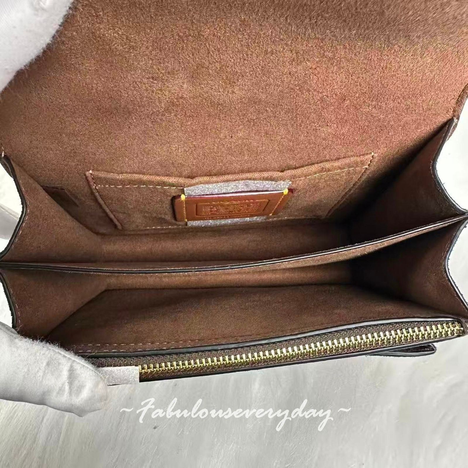 Coach Coach Mini Klare Crossbody Crocodile-embossed Suede/Maple Size ONE SIZE - 7 Thumbnail