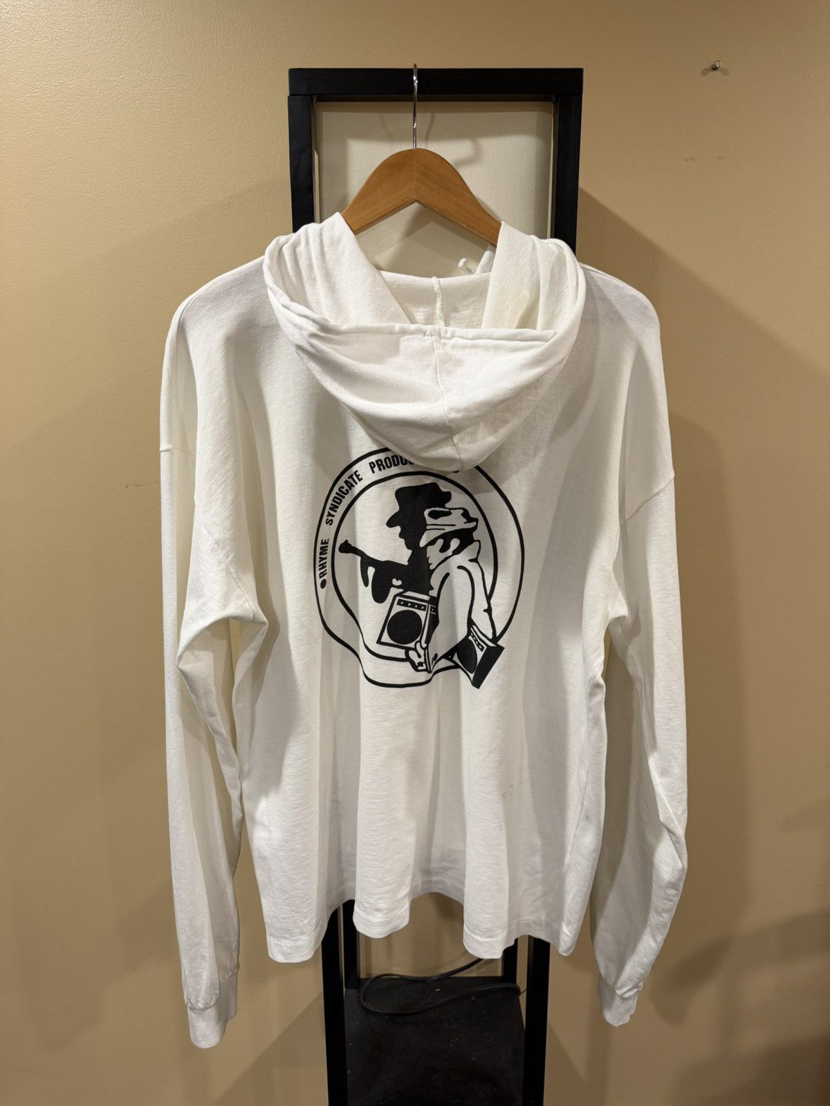 Vintage Vintage Ice-T Freedom of Speech 90’s White LS Hoodie T-Shirt Size US L / EU 52-54 / 3 - 2 Thumbnail