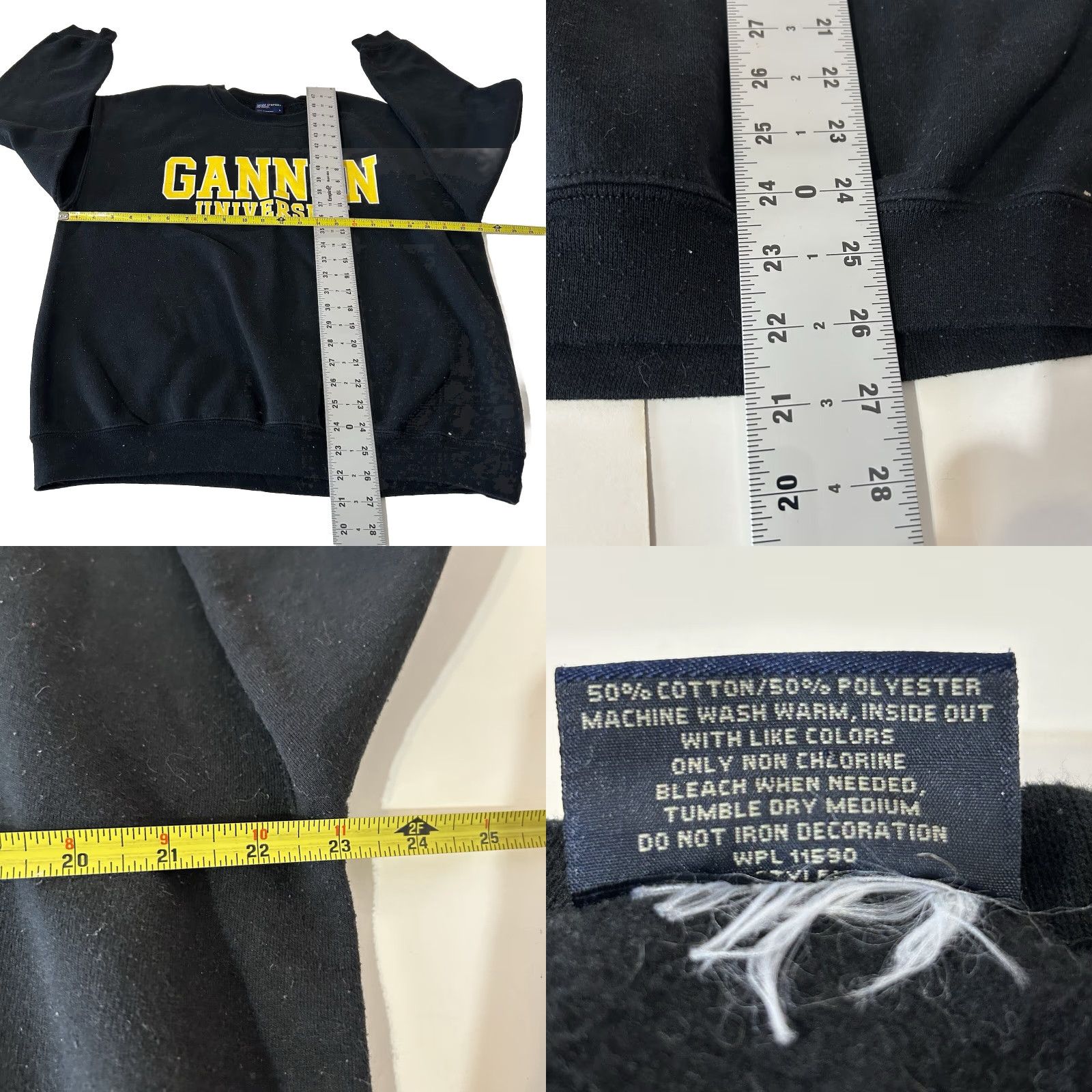 Vintage VINTAGE Gannon University Sweatshirt MV Sport Men Large Black Crew Neck Pullover Logo University Mens Regular Fit Long Sleeve Cotton Polyester Knit Size US L / EU 52-54 / 3 - 9 Thumbnail