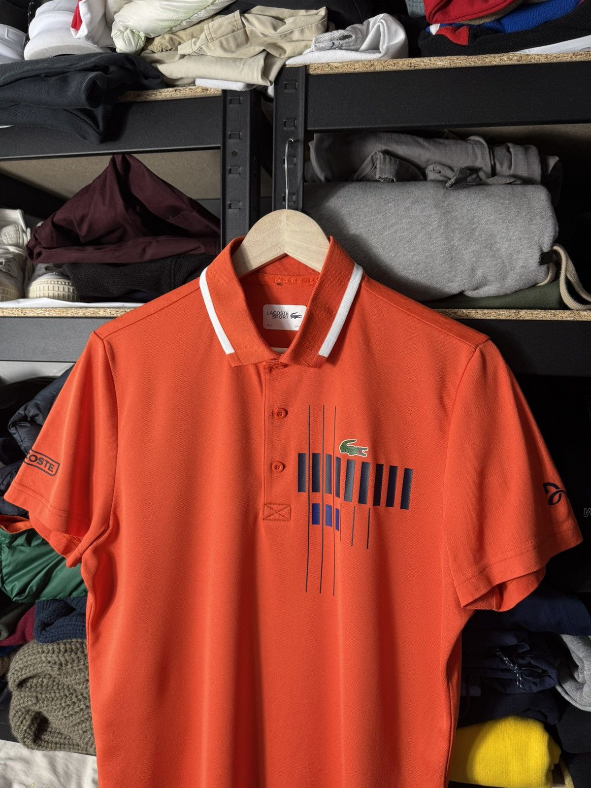 Lacoste Lacoste Sport Novak Djokovic Tennis Polo Shirt Orange Size M Size US M / EU 48-50 / 2 - 3 Thumbnail