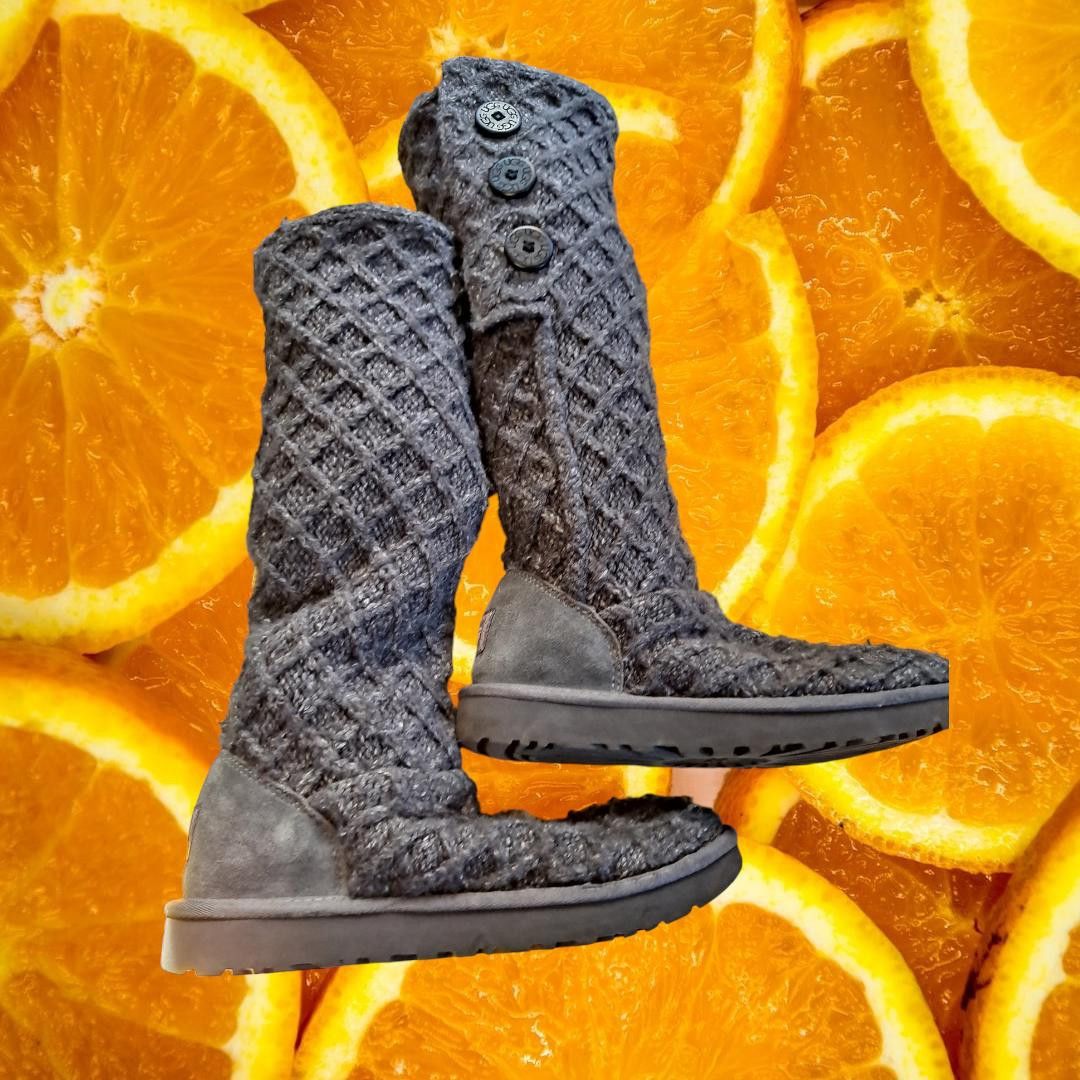 Ugg Ugg Gray Knit Knee High Boots with Buttons Size 10 Size US 10 / IT 40 - 2 Thumbnail