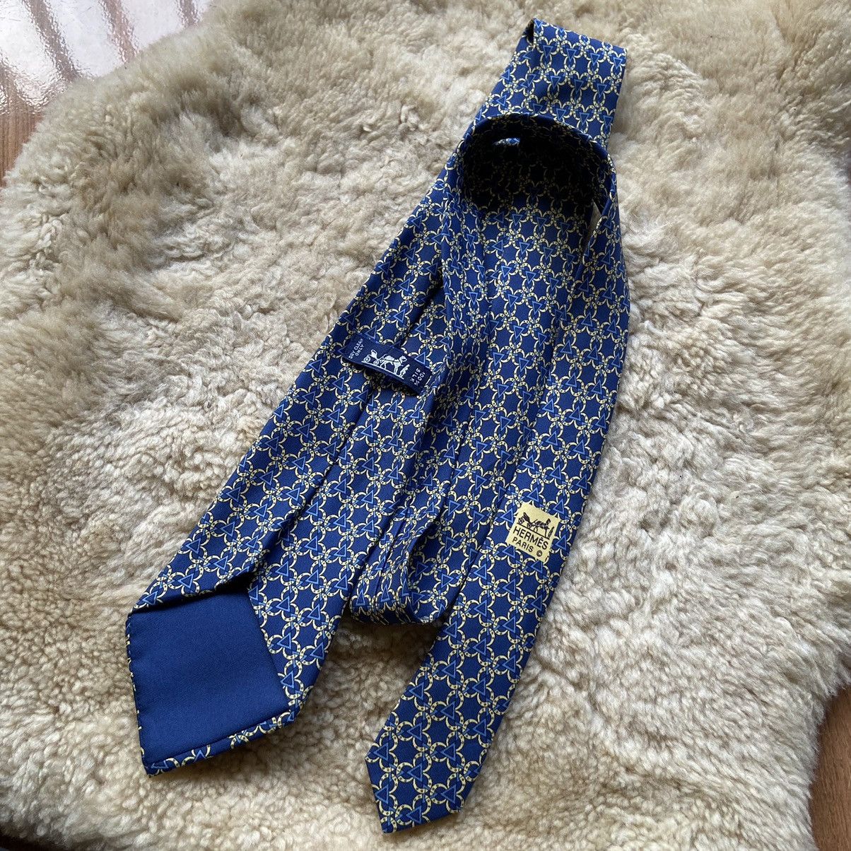 Hermes × Vintage HERMES Paris Silk Tie Made In France Size ONE SIZE - 5 Thumbnail