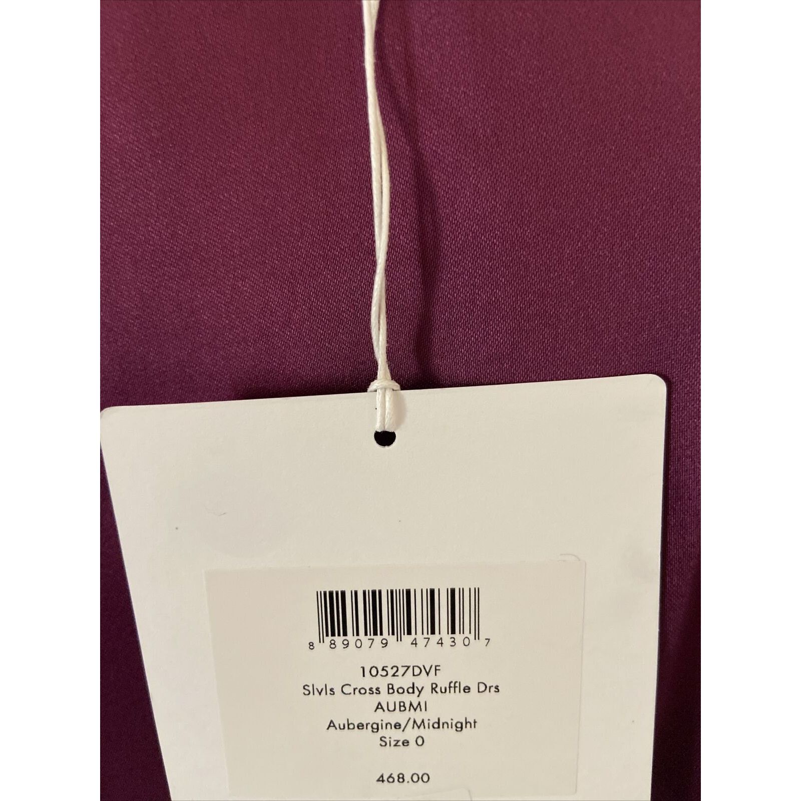 Diane von Furstenberg Diane Von Furstenberg Cross Body Ruffle Dress Purple Size 0 Size XS / US 0-2 / IT 36-38 - 4 Thumbnail