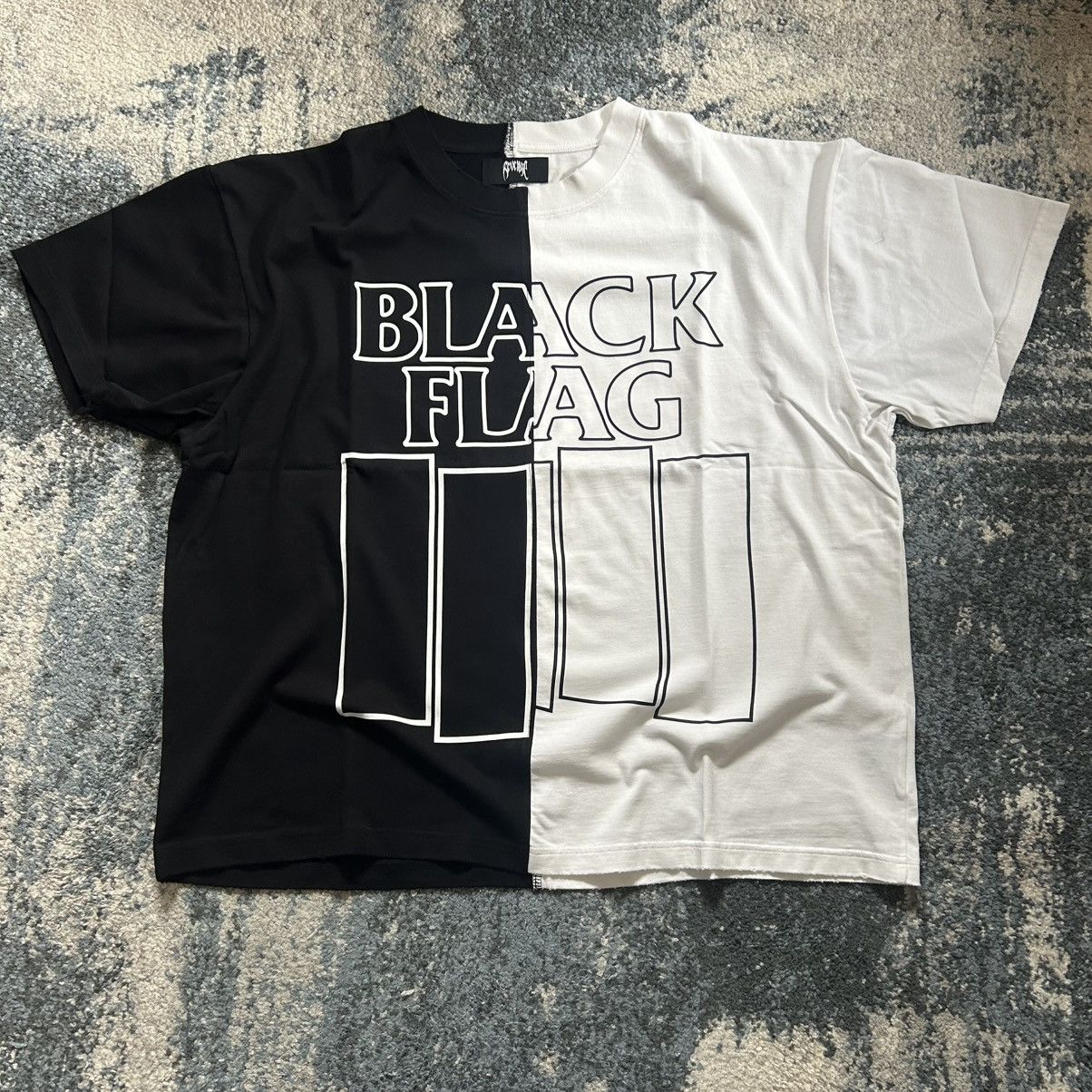 Revenge SPLiT “UNTiTLED” SHOWCASE ONE BLACK FLAG DiSTRESSED BOXY TEE Size US XXL / EU 58 / 5 - 18 Thumbnail