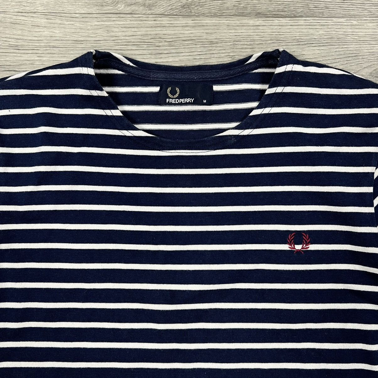 Fred Perry Fred Perry Striped Long Sleeve Tee Navy/White Men’s Size M Size US M / EU 48-50 / 2 - 2 Thumbnail