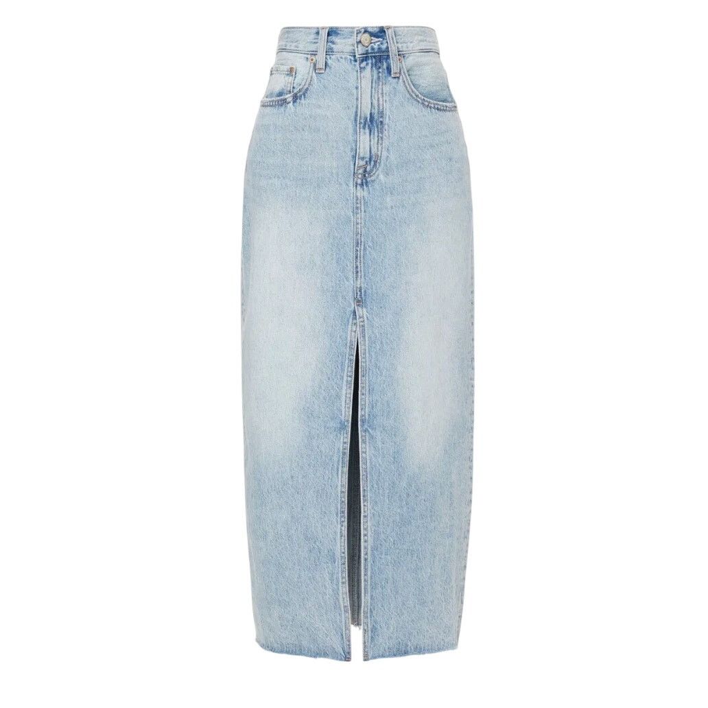 Pistola Pistola Alice Midi Skirt in Blue Wash, Size 30 Size 30" / US 8 / IT 44 - 1 Thumbnail