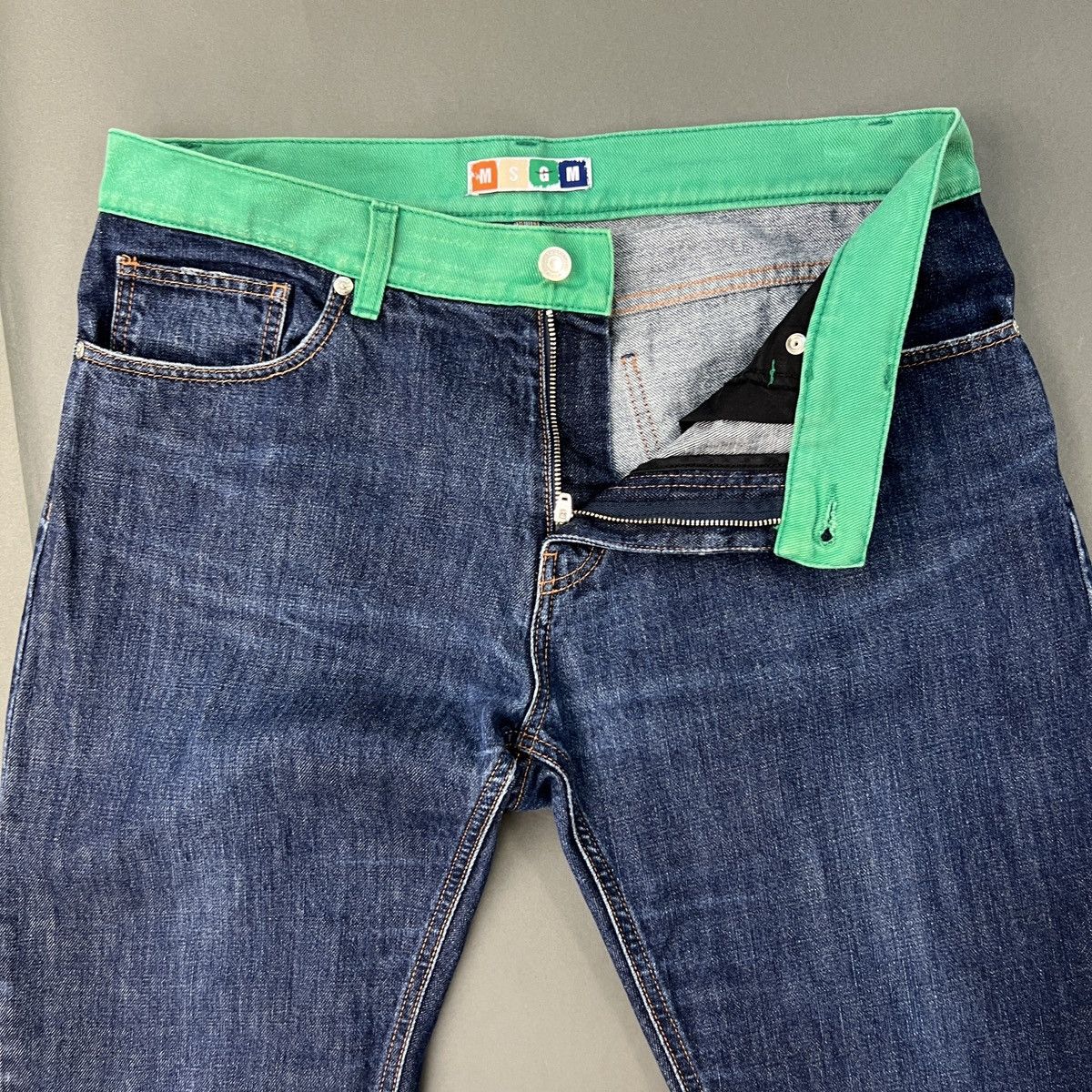 MSGM MSGM Color Block Jeans Made in Italy Size US 32 / EU 48 - 4 Thumbnail