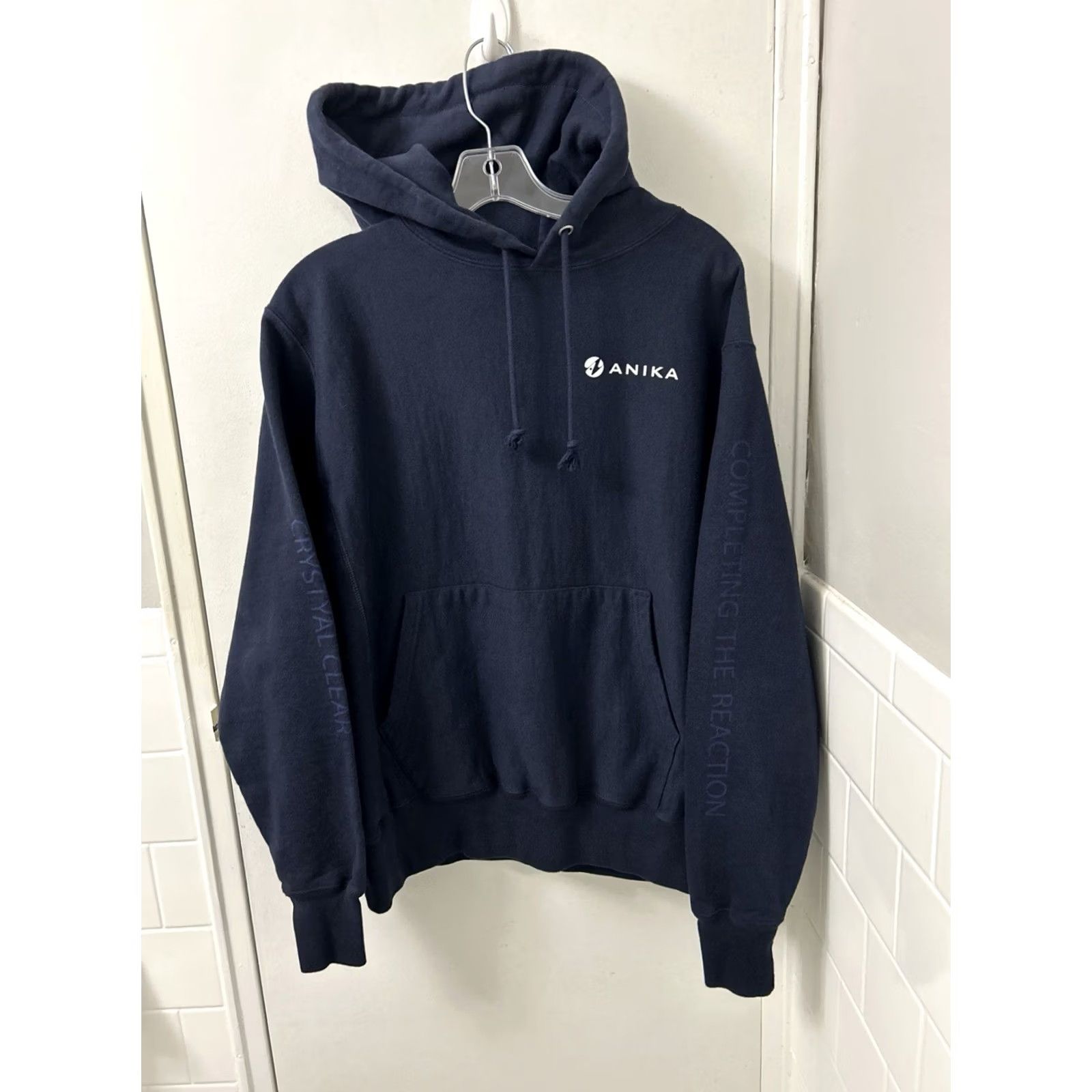 Champion Champion Hoodie Mens M Navy Blue Sweatshirt Pullover L/S Size US M / EU 48-50 / 2 - 2 Thumbnail