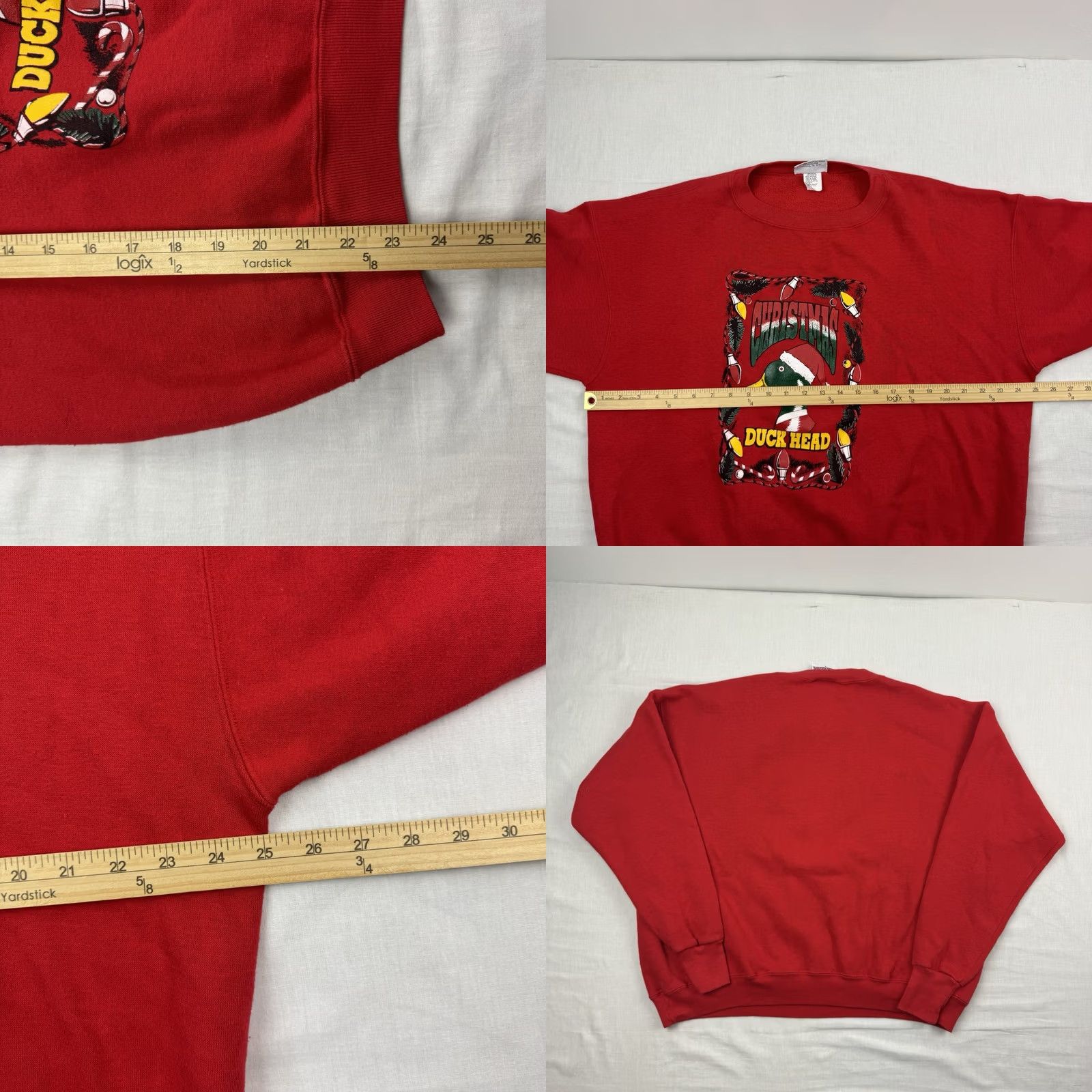 Vintage VINTAGE Duck Head Christmas Sweatshirt Adult Large Red 80s Holiday Crewneck Mens Size US L / EU 52-54 / 3 - 8 Thumbnail