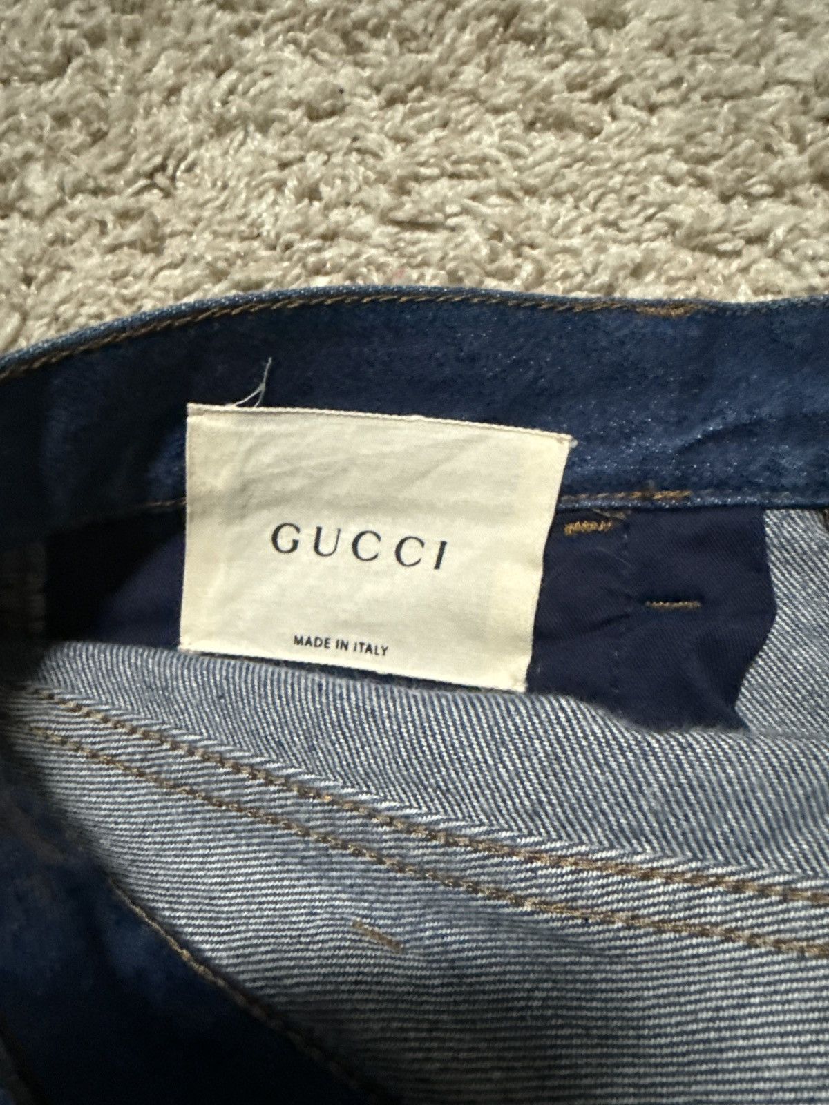 Gucci Hand Painted Floral Jeans Size US 32 / EU 48 - 4 Thumbnail