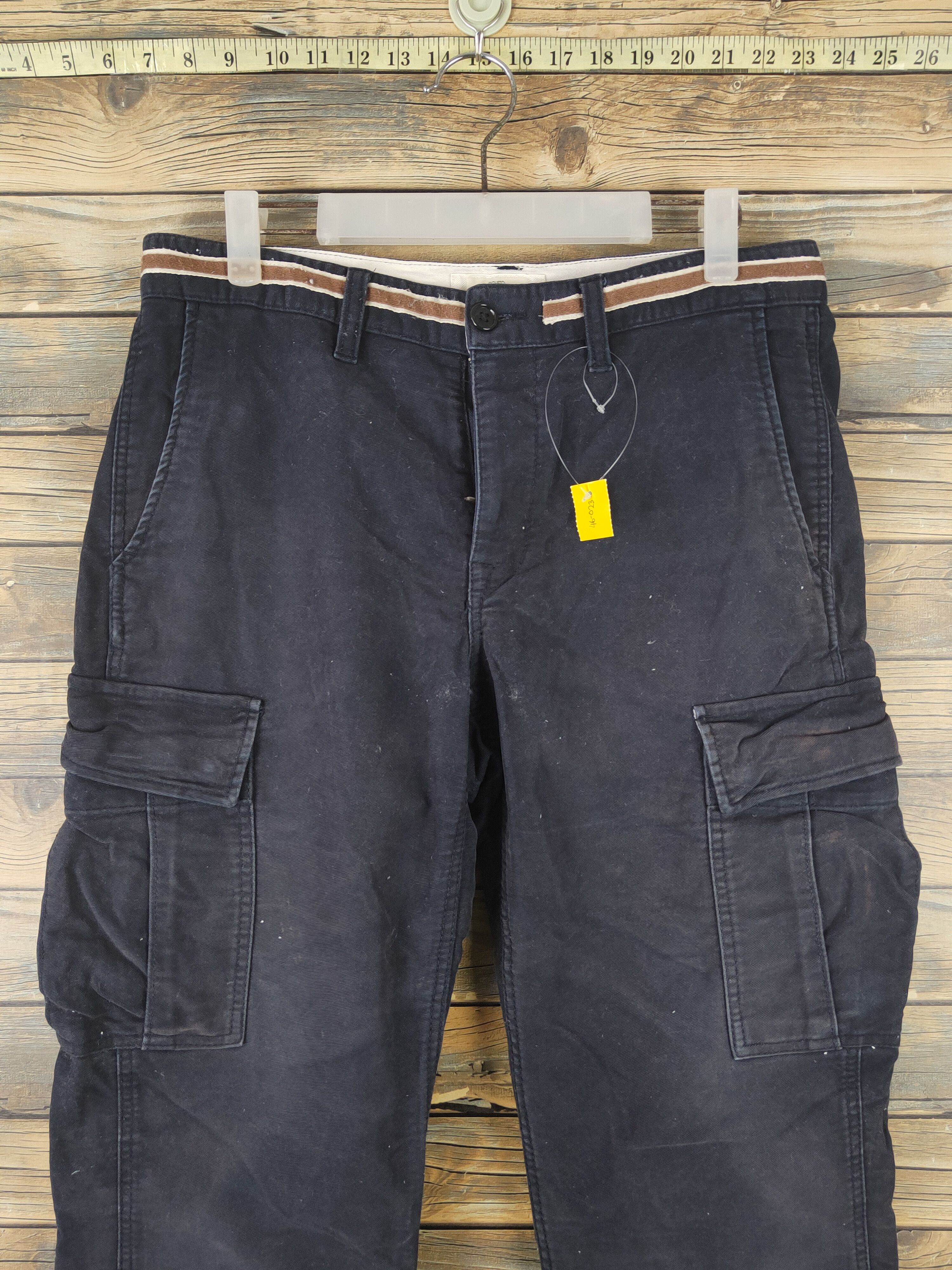 Japanese Brand DL Ciquetto ikka Navy Multipocket Cargo Pants #46-023 Size US 32 / EU 48 - 2 Thumbnail