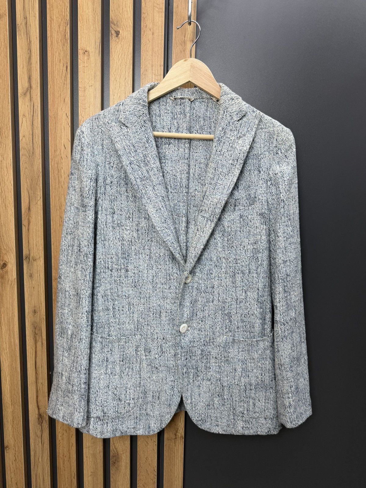 Finamore Finamore Napoli Textured Cotton Blazer Size 48 Size 38R - 1 Thumbnail