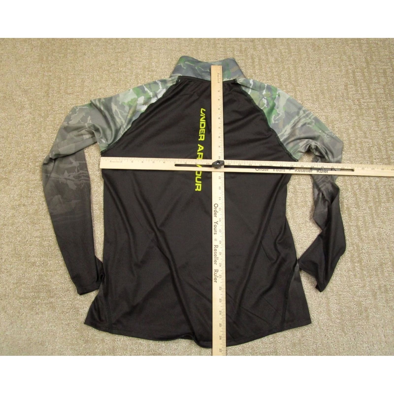 Under Armour Under Armour Pullover Women Medium Green Camo Quarter Zip Performance Run Gym Size M / US 6-8 / IT 42-44 - 4 Thumbnail