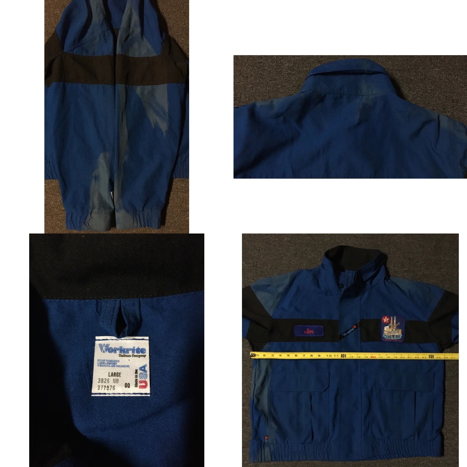 Vintage Vtg Texaco Platform Harvest Oil Rig Worker Faded Jacket L Talon Zip Gas Station Bomber Jacket Men Blue 80s 90s Grunge USA Oil Worker Trucker Size US L / EU 52-54 / 3 - 8 Thumbnail