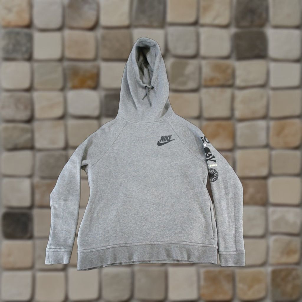 Nike Nike Soul Cycle Hoodie Women Small Gray Cotton Pullover Fleece Activewear Cycling Mens Womens Size S / US 4 / IT 40 - 1 Thumbnail