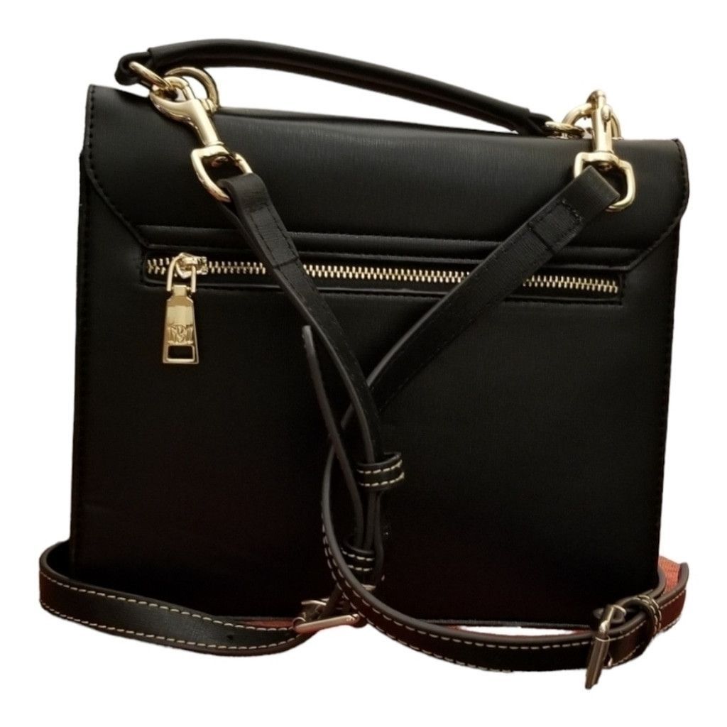 Badgley Mischka Black Leather Bag Sz Medium