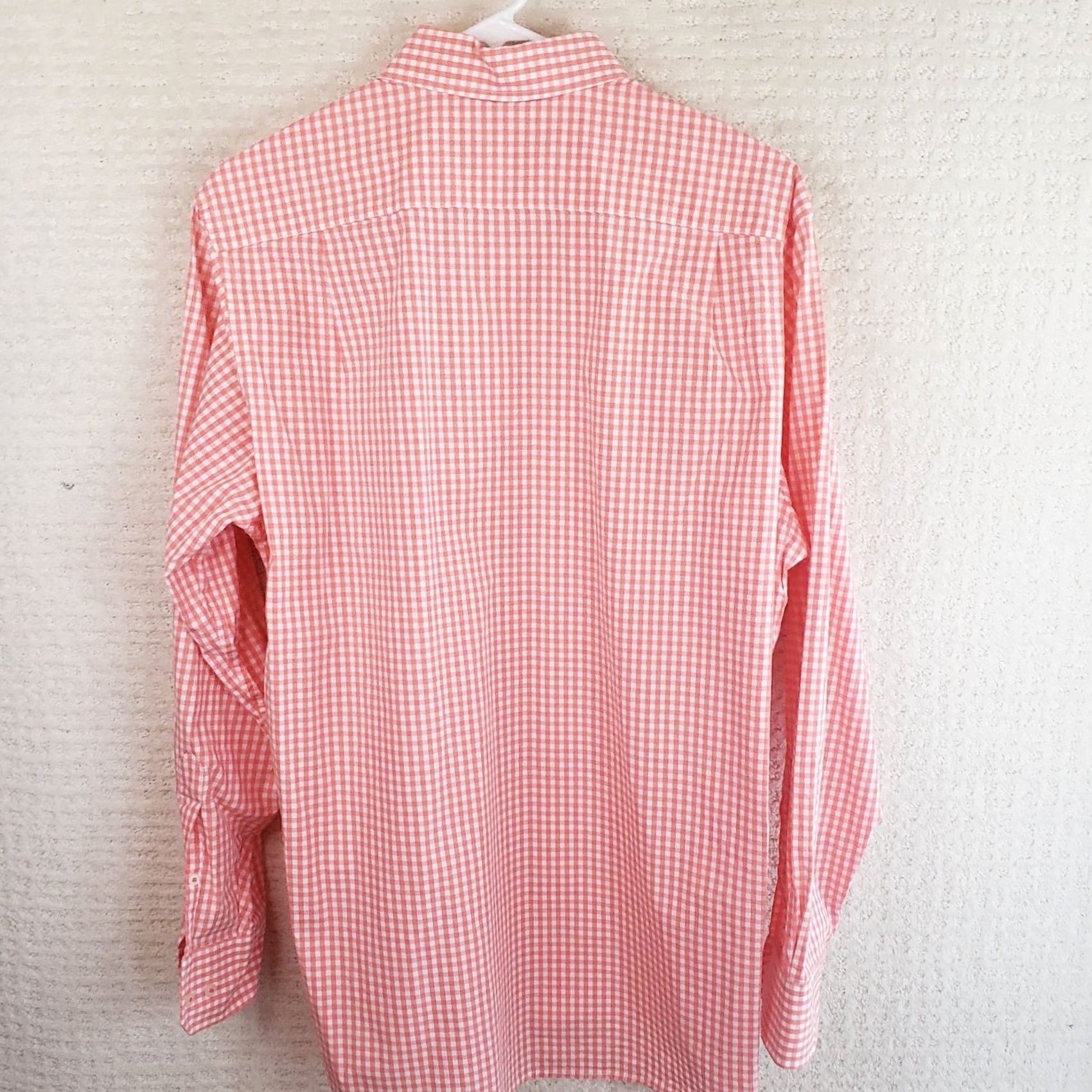 Southern Tide Southern Tide Shirt Mens M Coral White Check Long Sleeve Button-Down Collar Dress/Workwear Casual Shirt Size US M / EU 48-50 / 2 - 7 Thumbnail