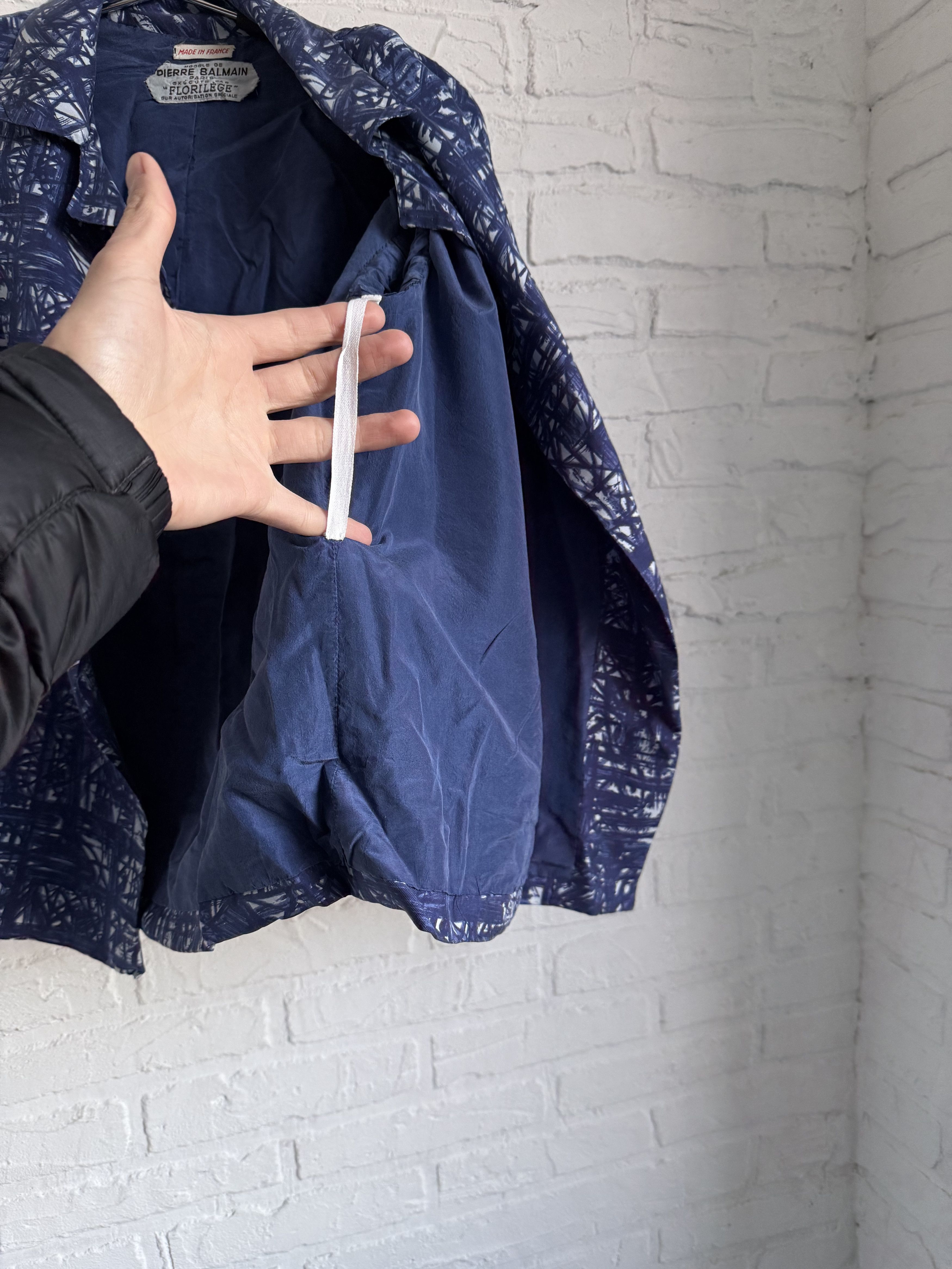 Pierre Balmain Rare vintage 1950s Pierre Balmain couture Silk Jacket Size M / US 6-8 / IT 42-44 - 7 Thumbnail