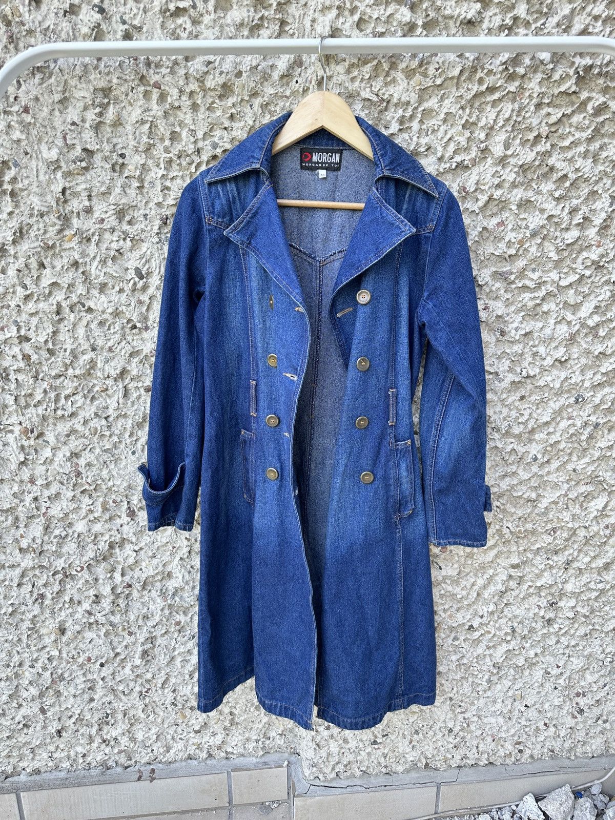 Morgan De Toi Vintage 2000s Morgan denim trench coat Size M / US 6-8 / IT 42-44 - 1 Thumbnail