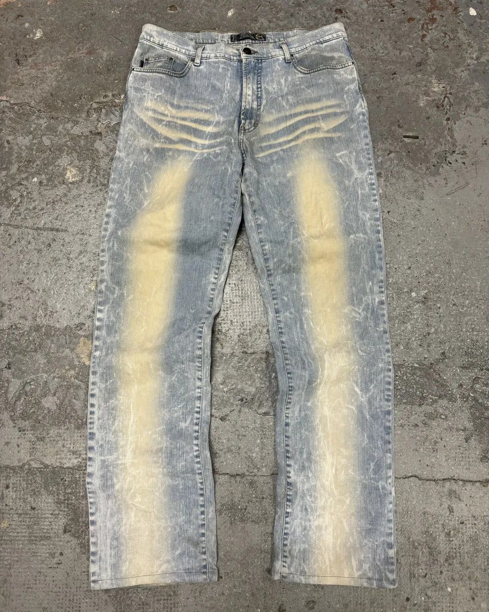Roberto Cavalli AW2003 Cavalli Sun Faded Blue Yellowish Pants Size US 32 / EU 48 - 1 Thumbnail