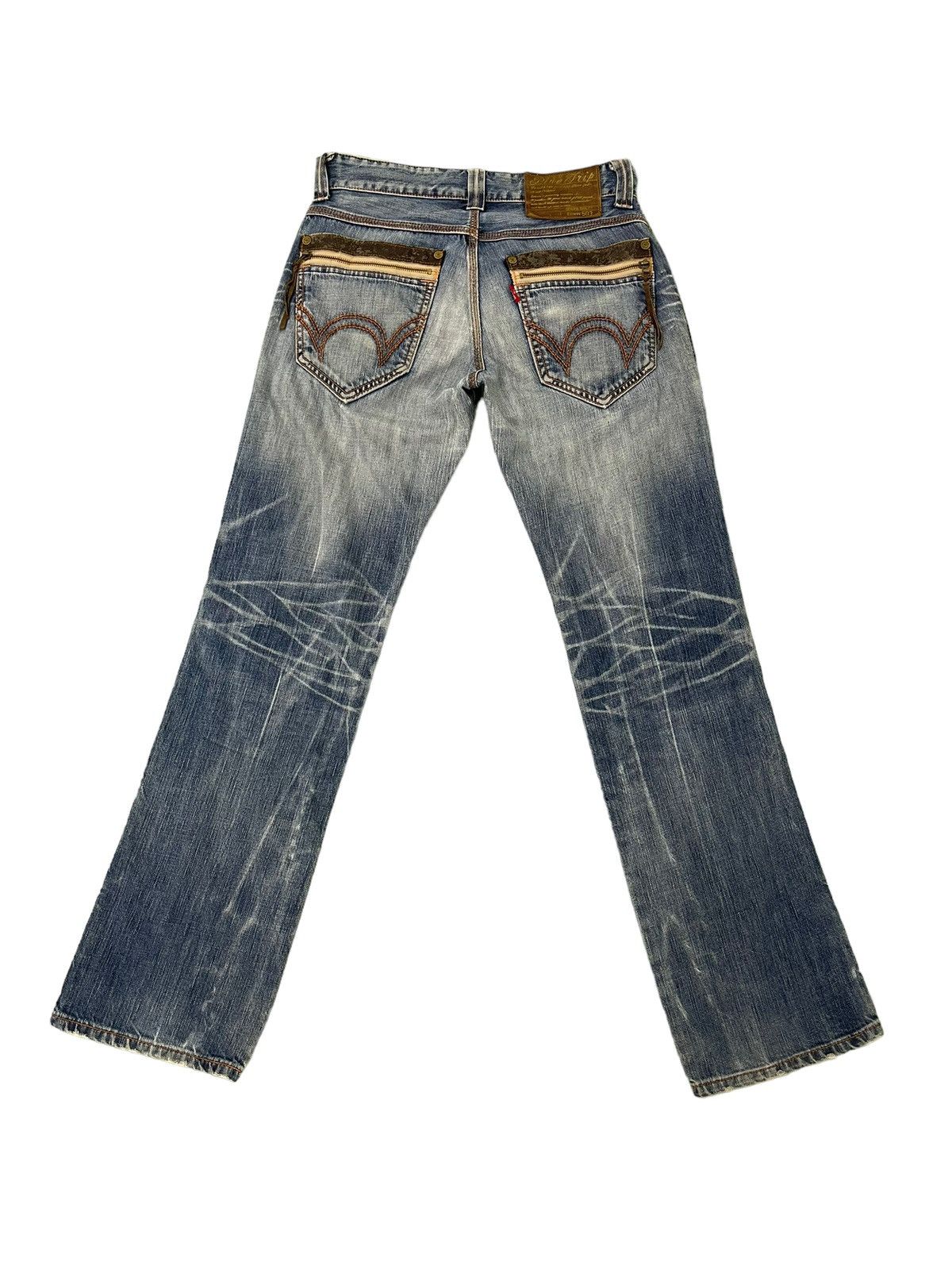 Edwin Distress Jeans Edwin Japan Faded Regular Straight 7🟦5 Size US 32 / EU 48 - 11 Thumbnail