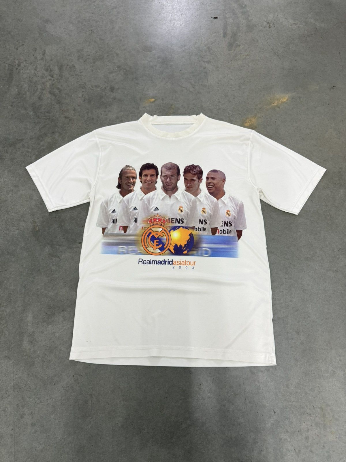 Real Madrid 2003 Asia Tour Zidane R9 Beckham Players T Shirt
