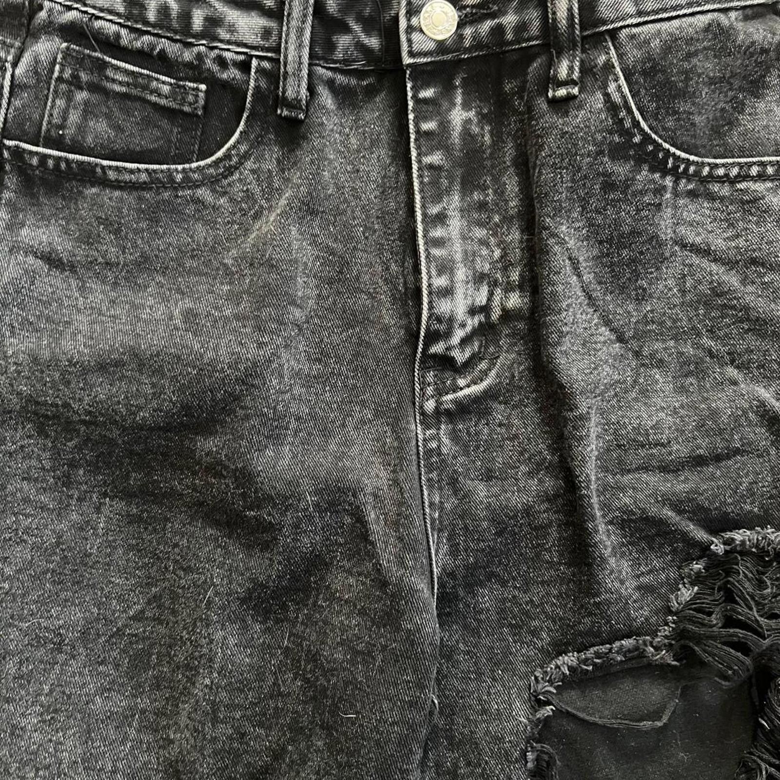 Shein SHEIN Wide leg distressed jeans Size 28" / US 6 / IT 42 - 4 Thumbnail