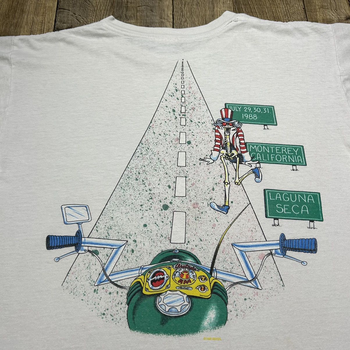Grateful Dead × Vintage Grateful Dead Motorcycle Tour T Shirt Vintage 1988 Large 80s Size US L / EU 52-54 / 3 - 7 Thumbnail