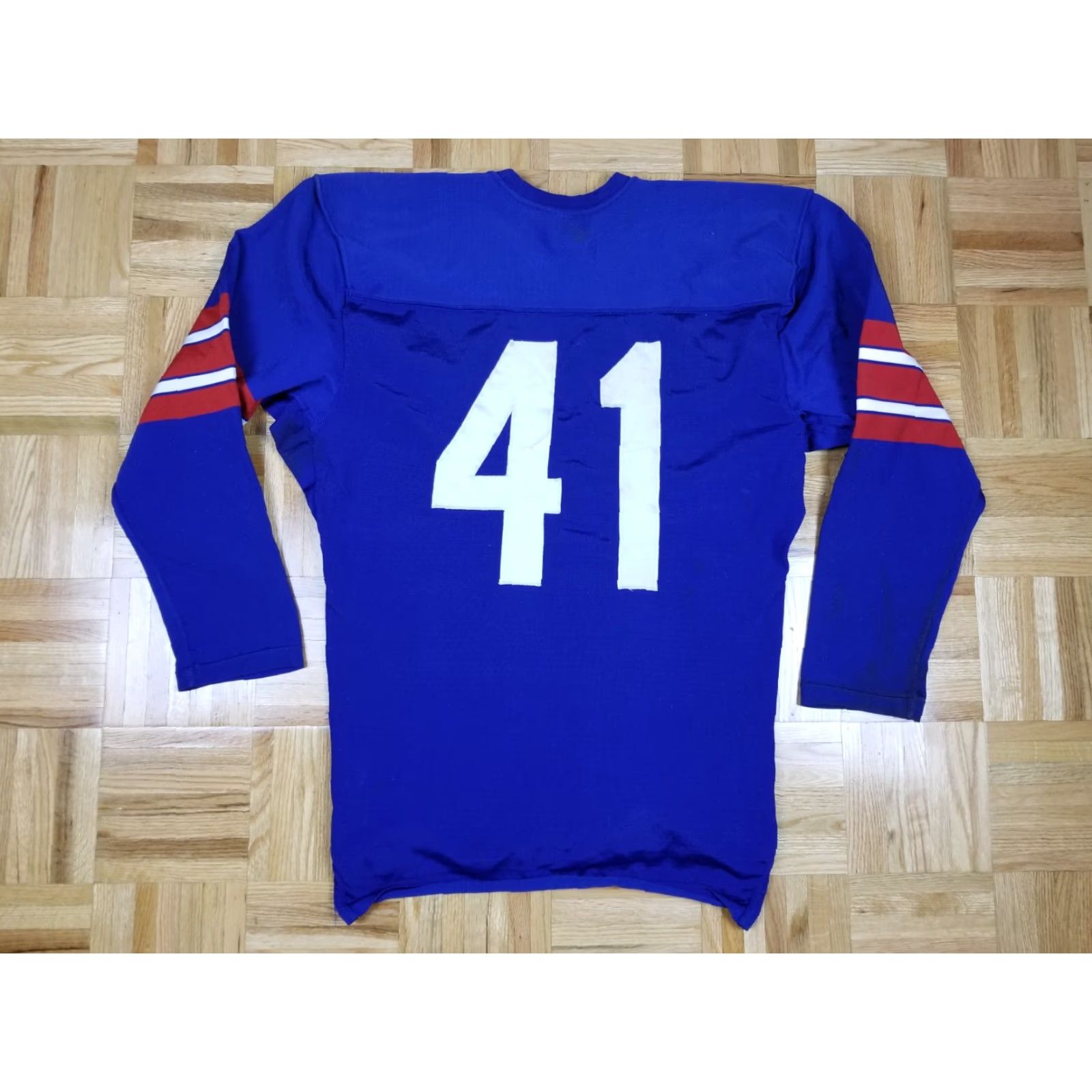 Vintage VINTAGE Rawlings Shirt Mens 60's DURENE Rayon Football Jersey SZ 42 Blue Size US XL / EU 56 / 4 - 8 Thumbnail