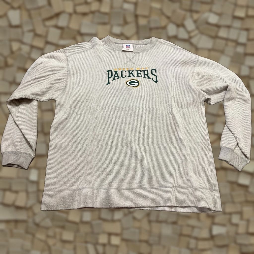 NFL NFL Sweater Men's XL Gray Long Sleeve Wisconsin Green Bay Packers Shirt Pullover Crew Neck Regular NFL Size US XL / EU 56 / 4 - 1 Thumbnail