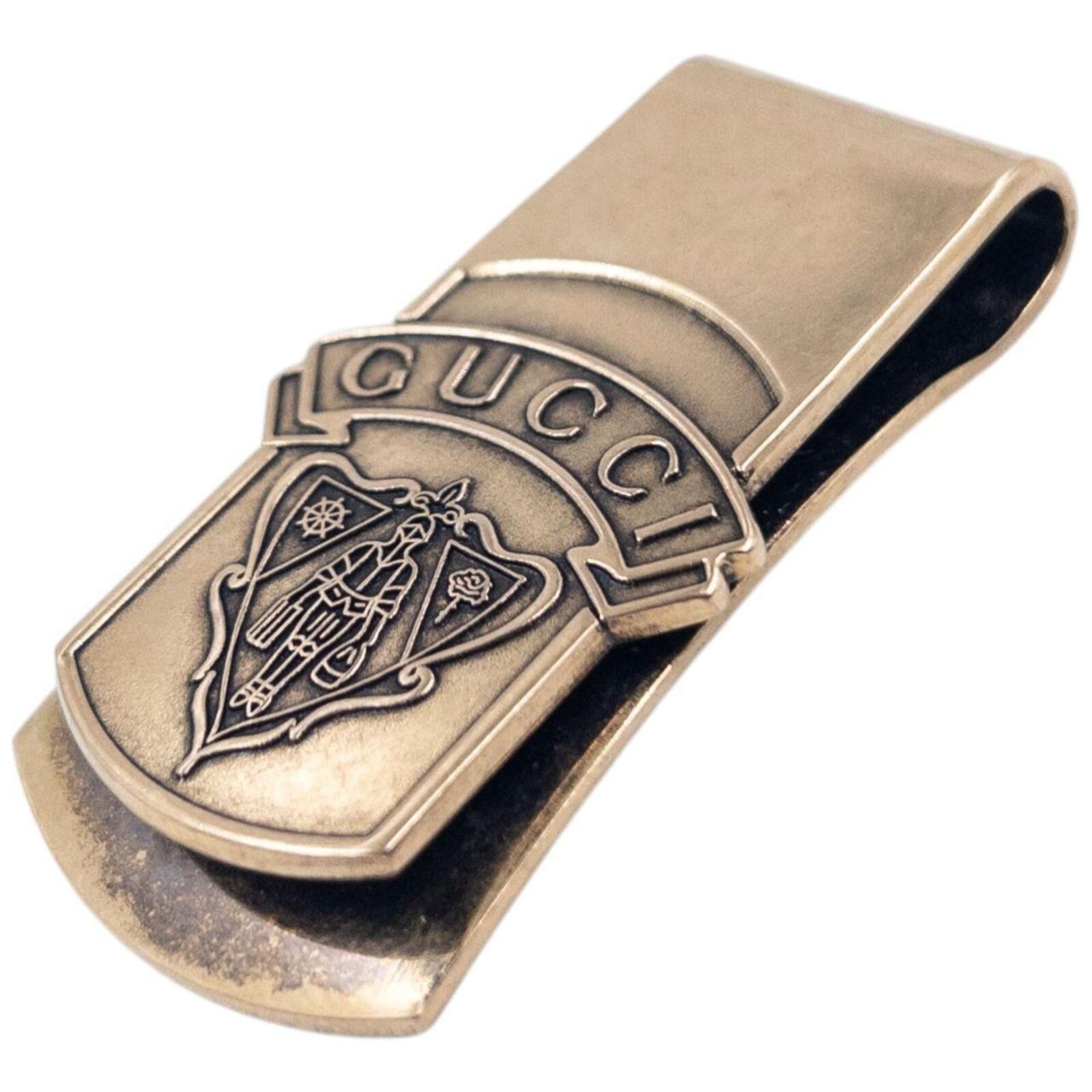 Gucci Vintage 2000s Gucci Gold Embossed Money Clip Size ONE SIZE - 1 Thumbnail