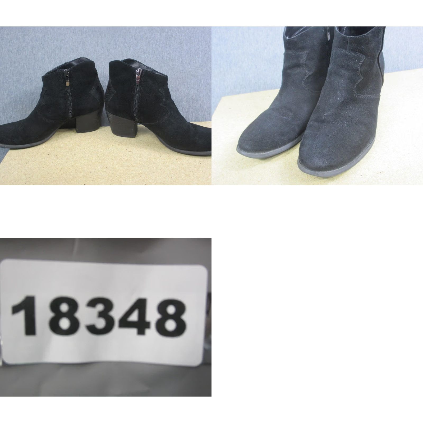 Marc Fisher VINTAGE? No. Marc Fisher Boots Women Size 6 Black Suede Ankle Booties Block Heel Side Zip Size US 6 / IT 36 - 10 Thumbnail