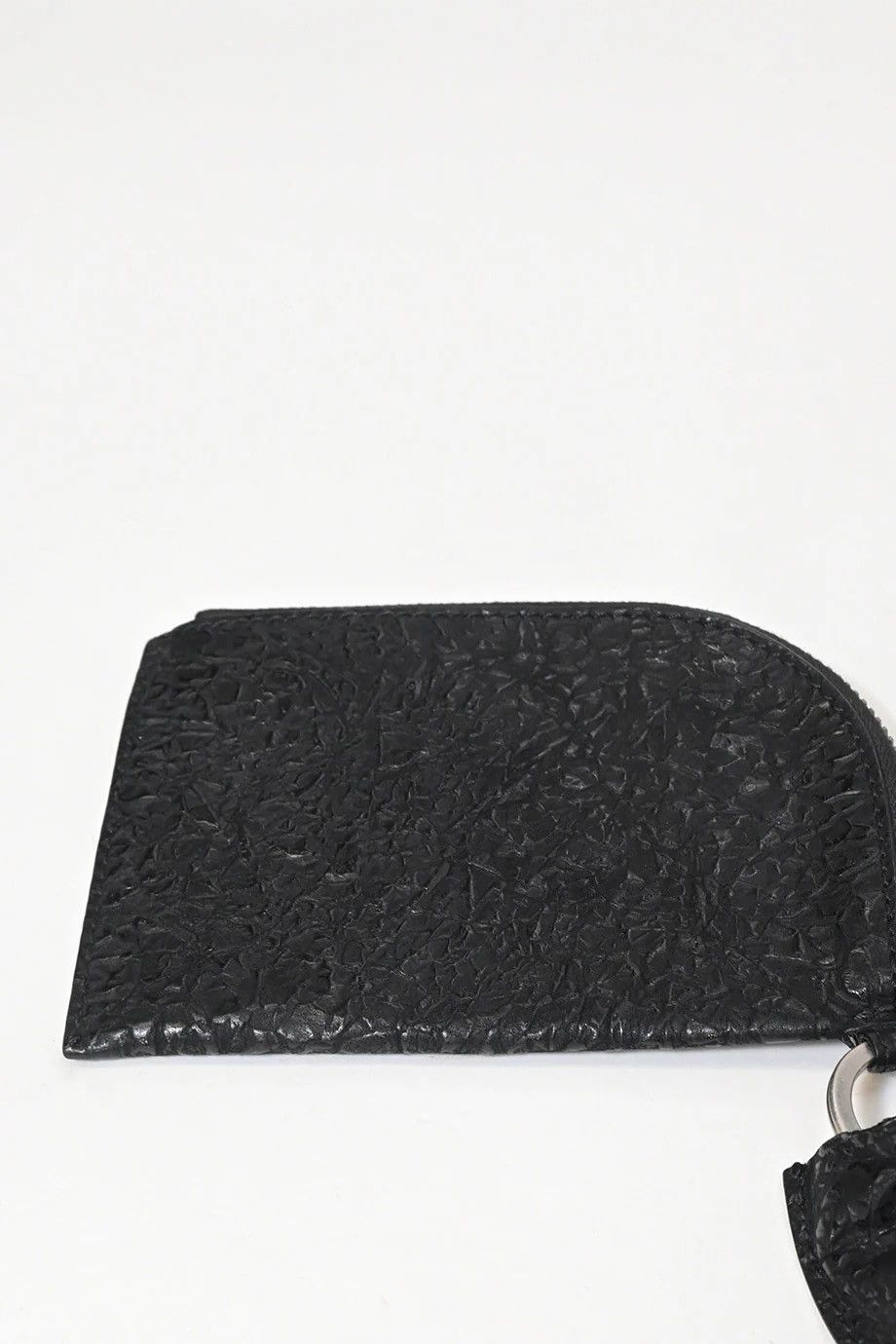 Rick Owens Rick Owens Black grained calf leather Neck wallet Size ONE SIZE - 1 Thumbnail