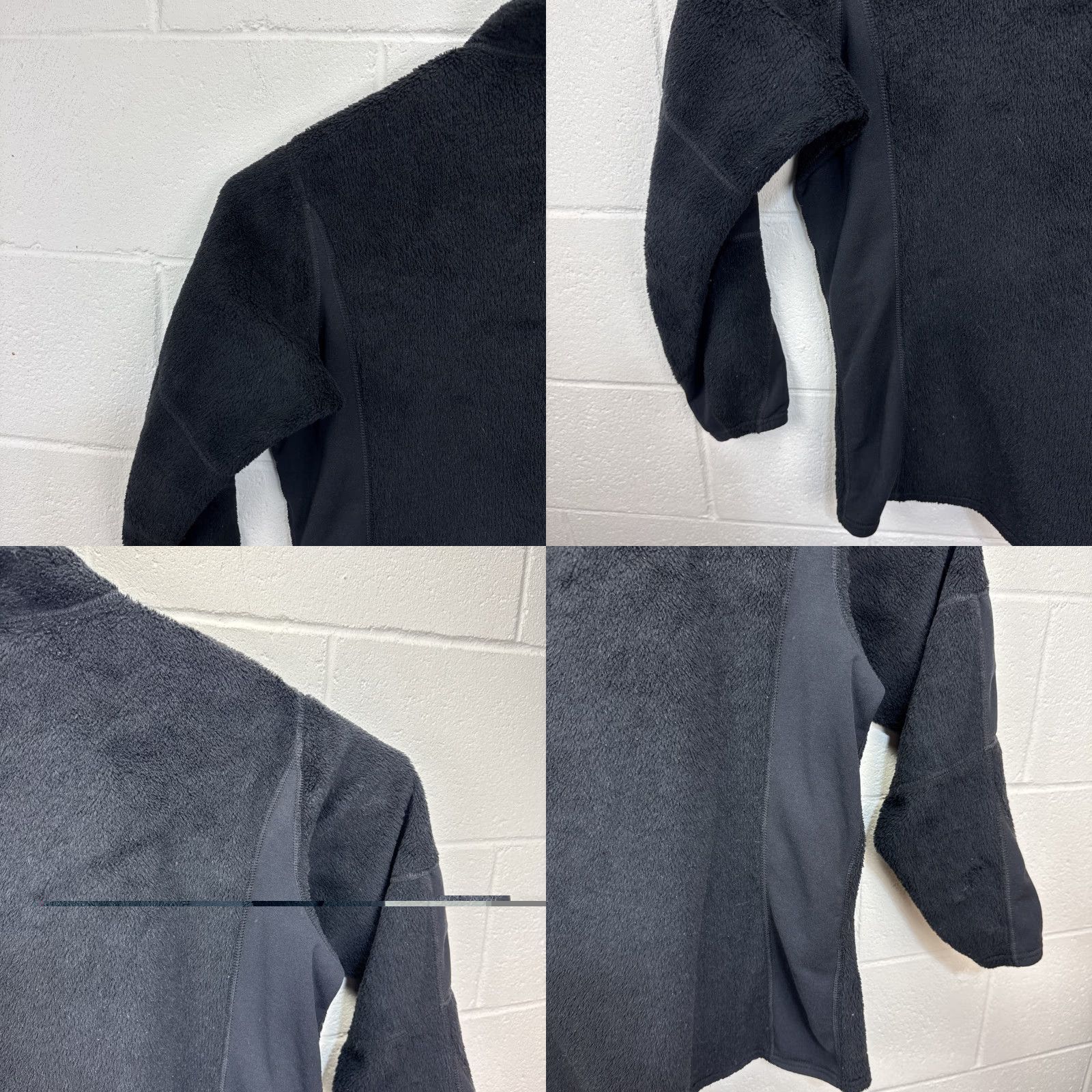 Patagonia VINTAGE Patagonia Women’s Jacket XL Regulator PolarTec Deep Pile Sherpa Fleece Black Full Zip Zipped Pockets 90s USA Mens/Womens? Size XL / US 12-14 / IT 48-50 - 9 Thumbnail